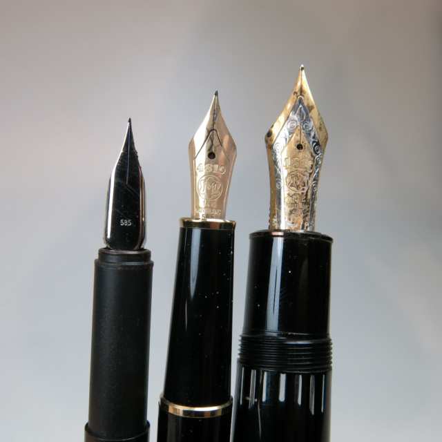 Three Montblanc Fountain Pens
