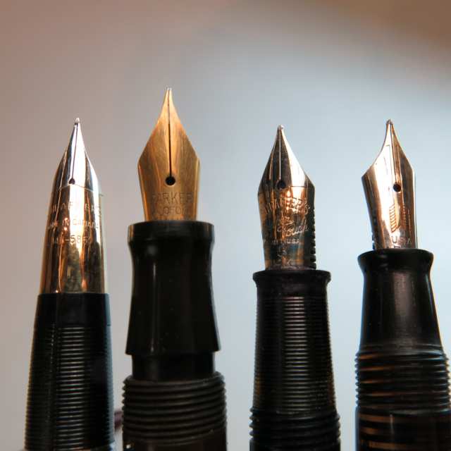 4 Parker And 4 Sheaffer Fountain Pens