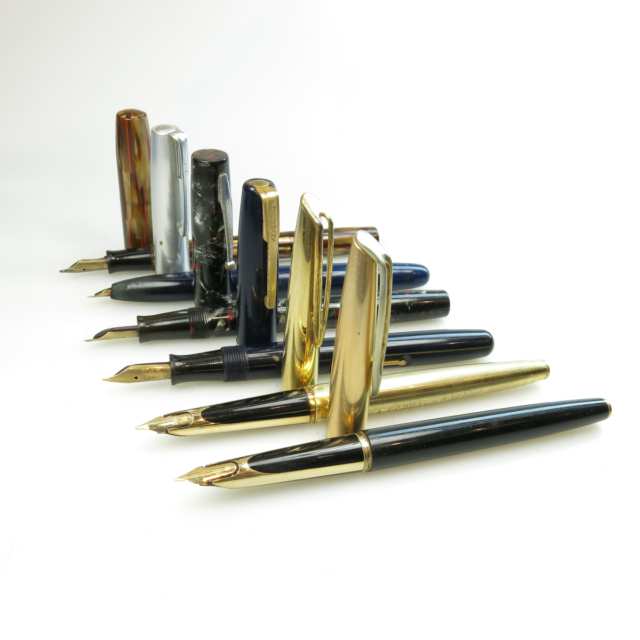6 Various Waterman Fountain Pens
