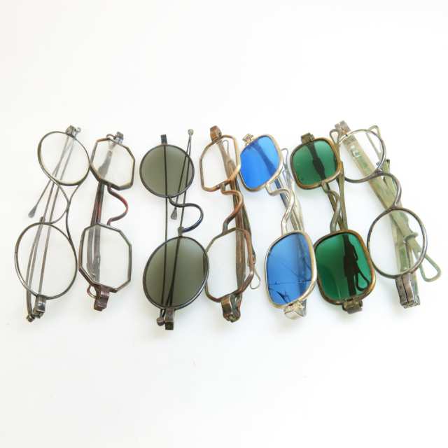 7 Pairs Of 19th Century Spectacles
