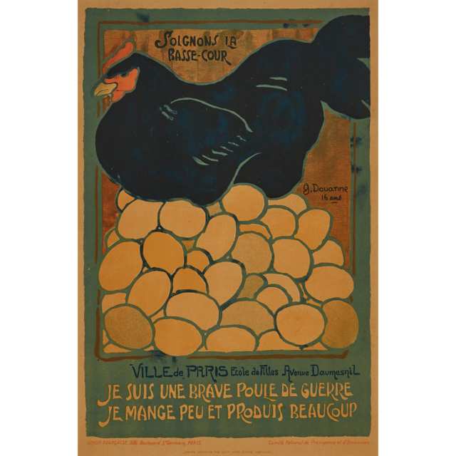 Set of Four French Food Rationing Propaganda Posters, c.1916
