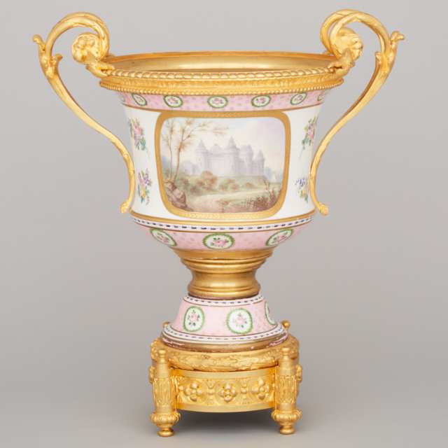 Ormolu Mounted 'Sèvres' Urn, late 19th century