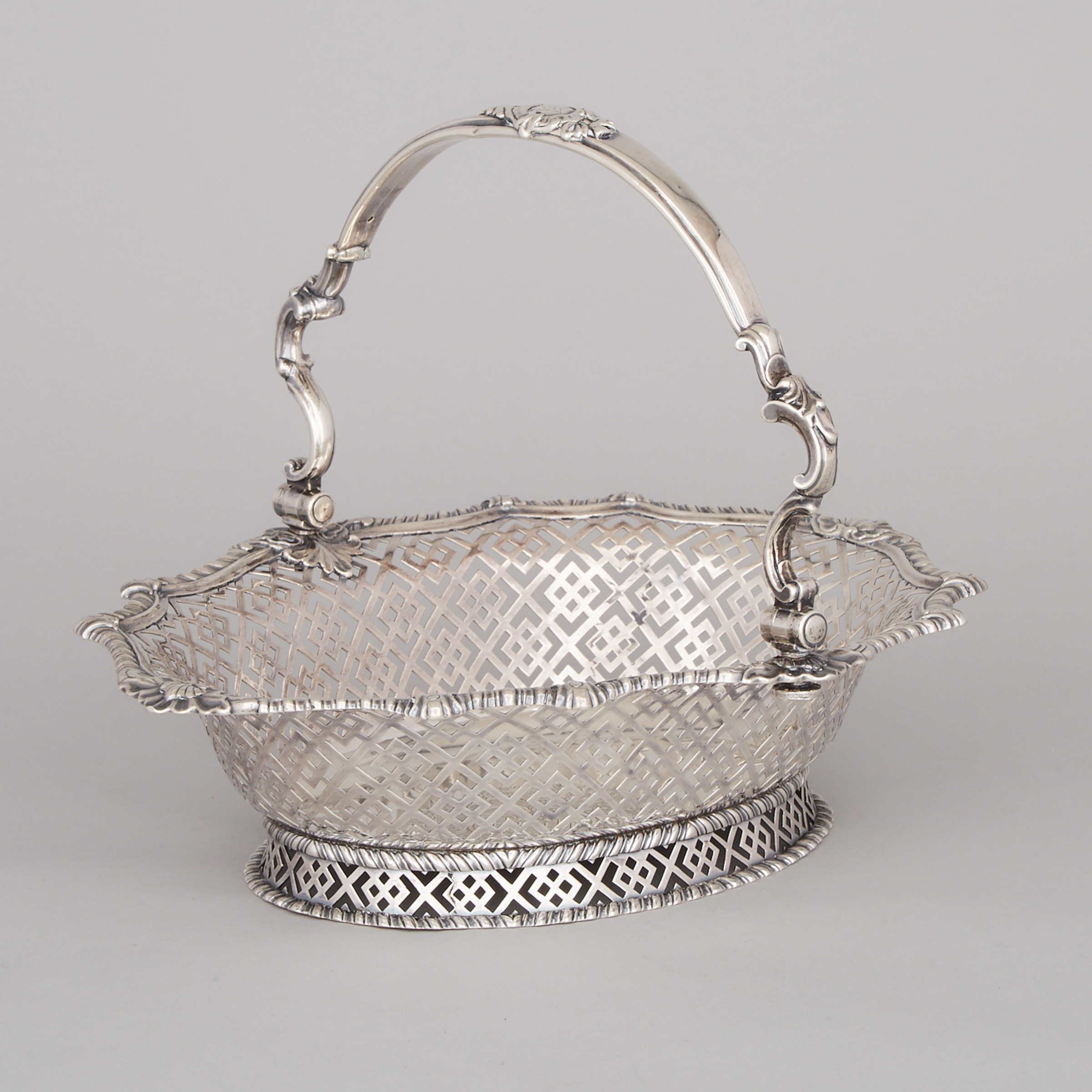 George II Silver Pierced Cake Basket, Edward Aldridge & John Stamper, London, 1755