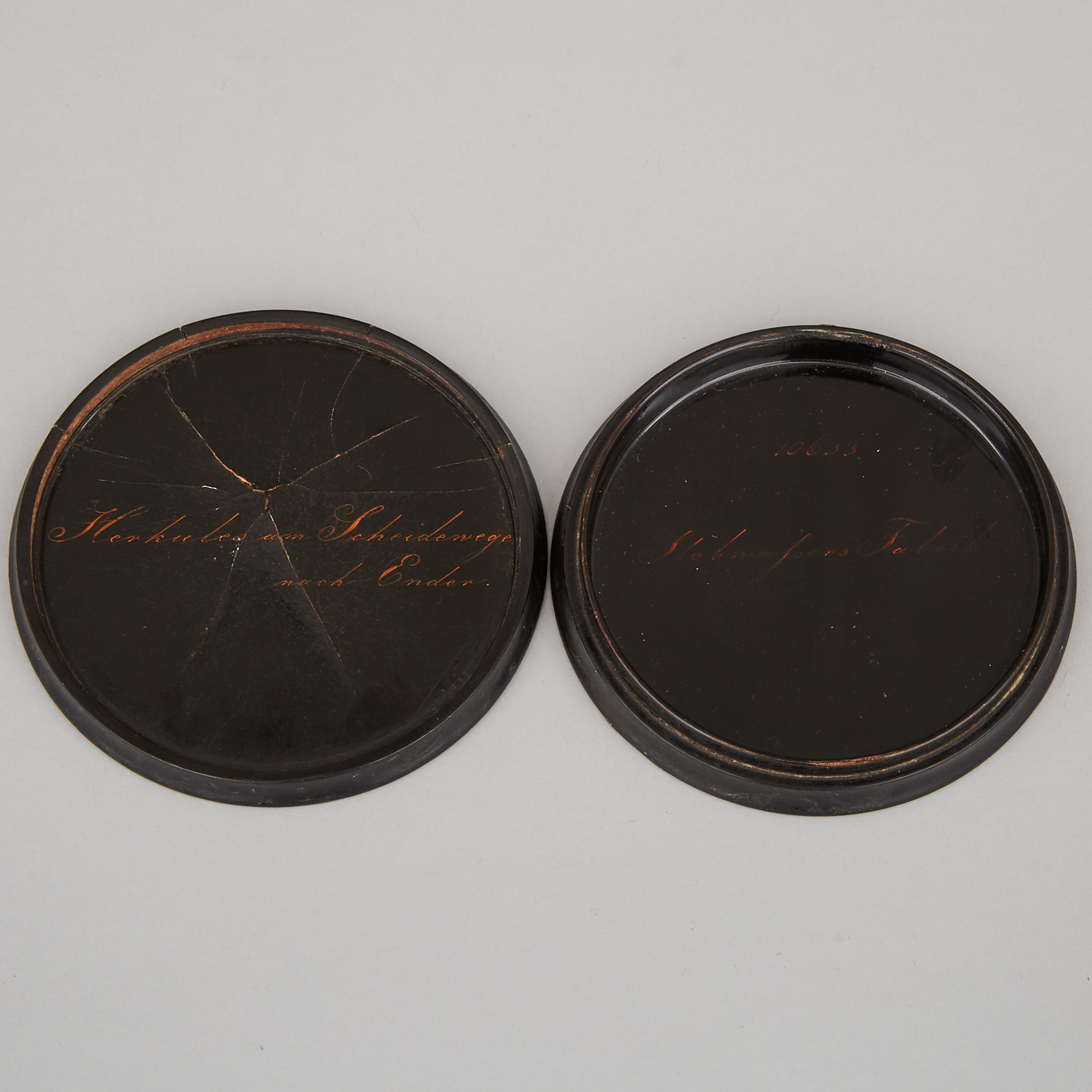 German Lacquer Neoclassical Snuff Box by Stobwasser, early 19th century