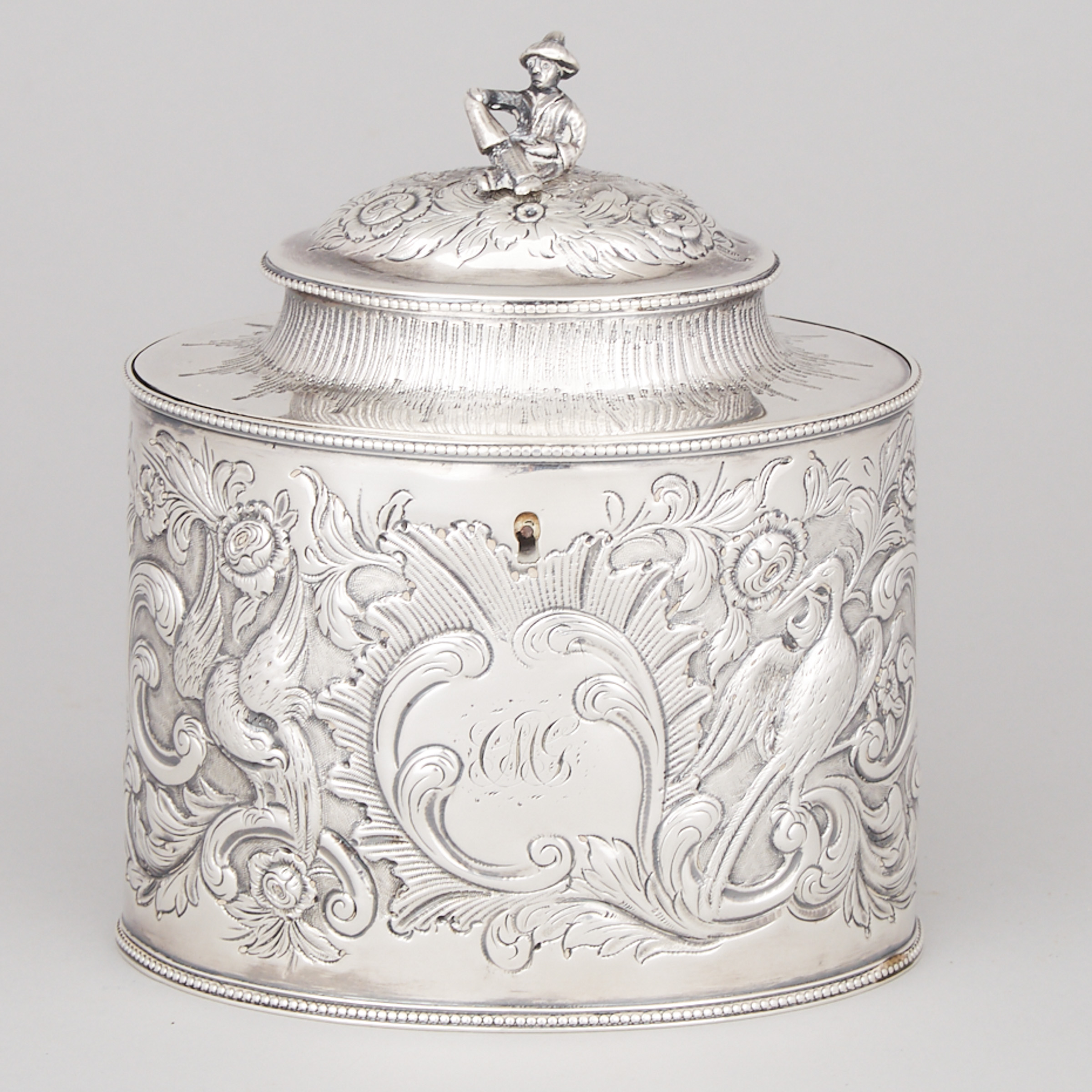 George III Silver Tea Oval Caddy, Miles Askew, London, 1785