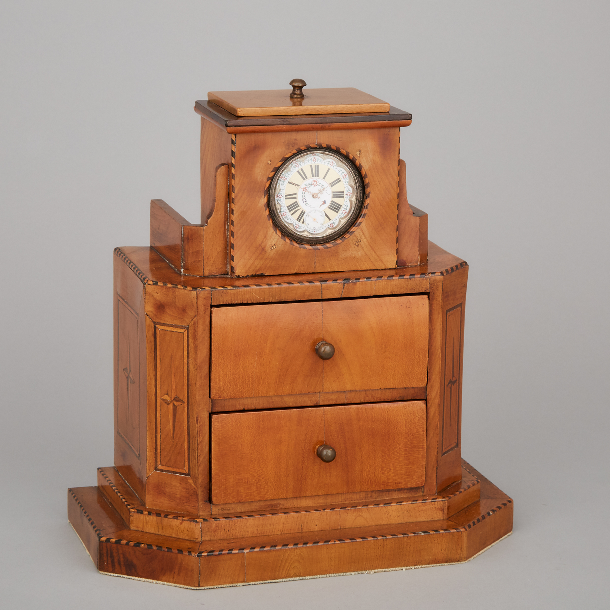 Austrian Biedermeier Pear Wood Watch Stand, early 19th century
