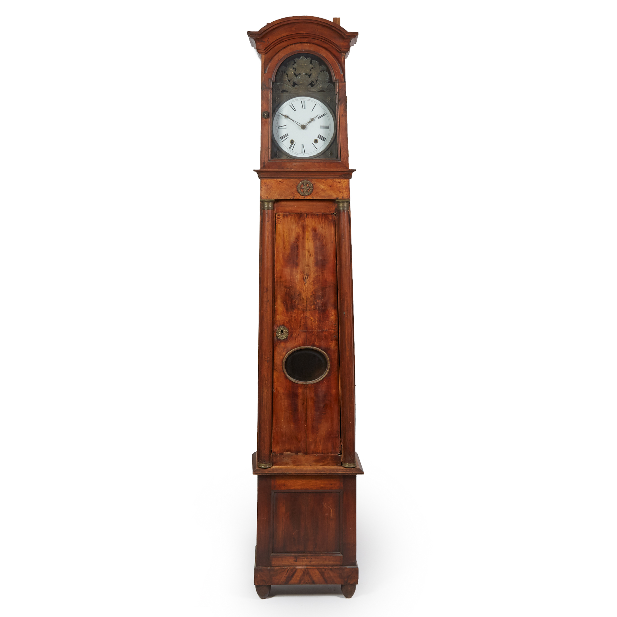 French Empire Mahogany Morbier Tall case Clock, 19th century