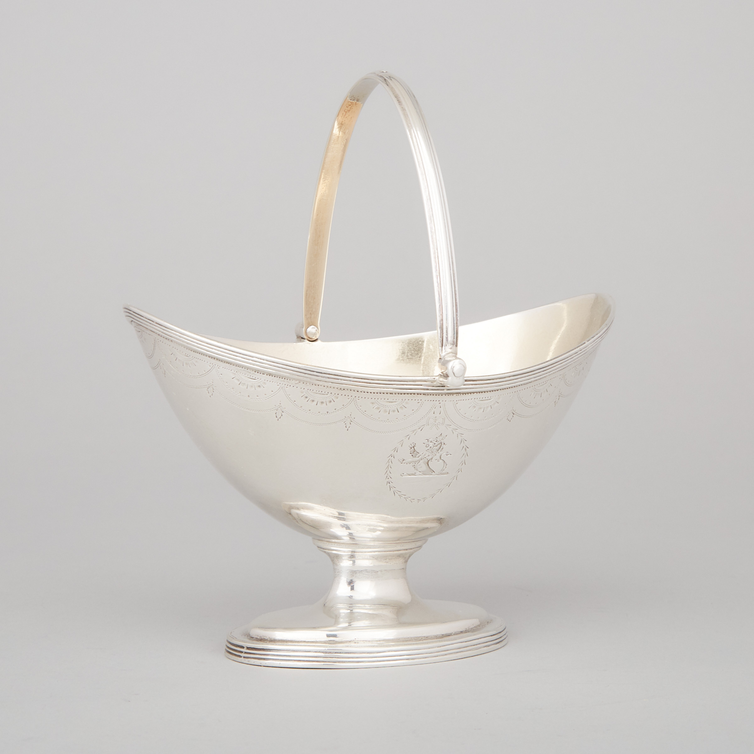 George III Silver Oval Sugar Basket, William Abdy, London, 1799