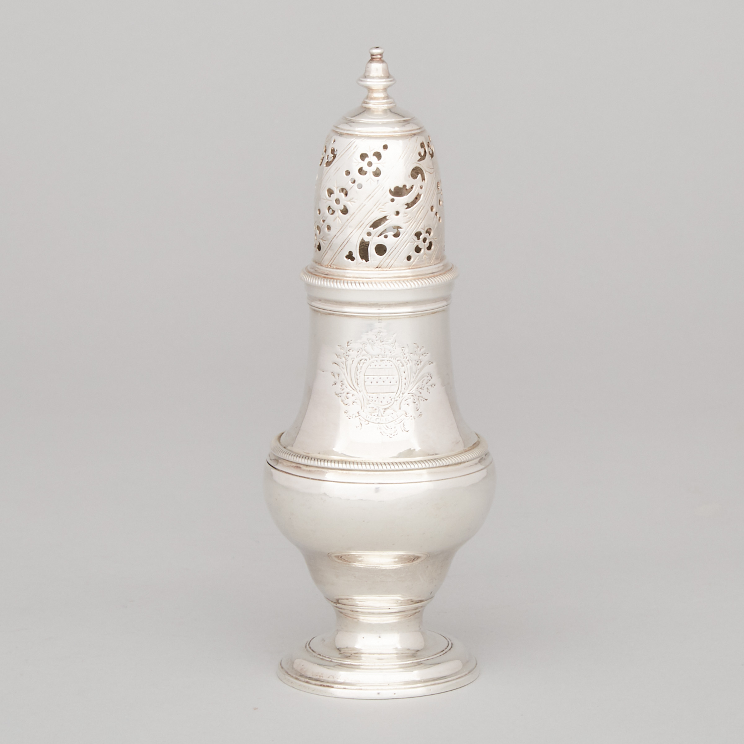 George II Silver Baluster Caster, Jabez Daniell, London, 1753