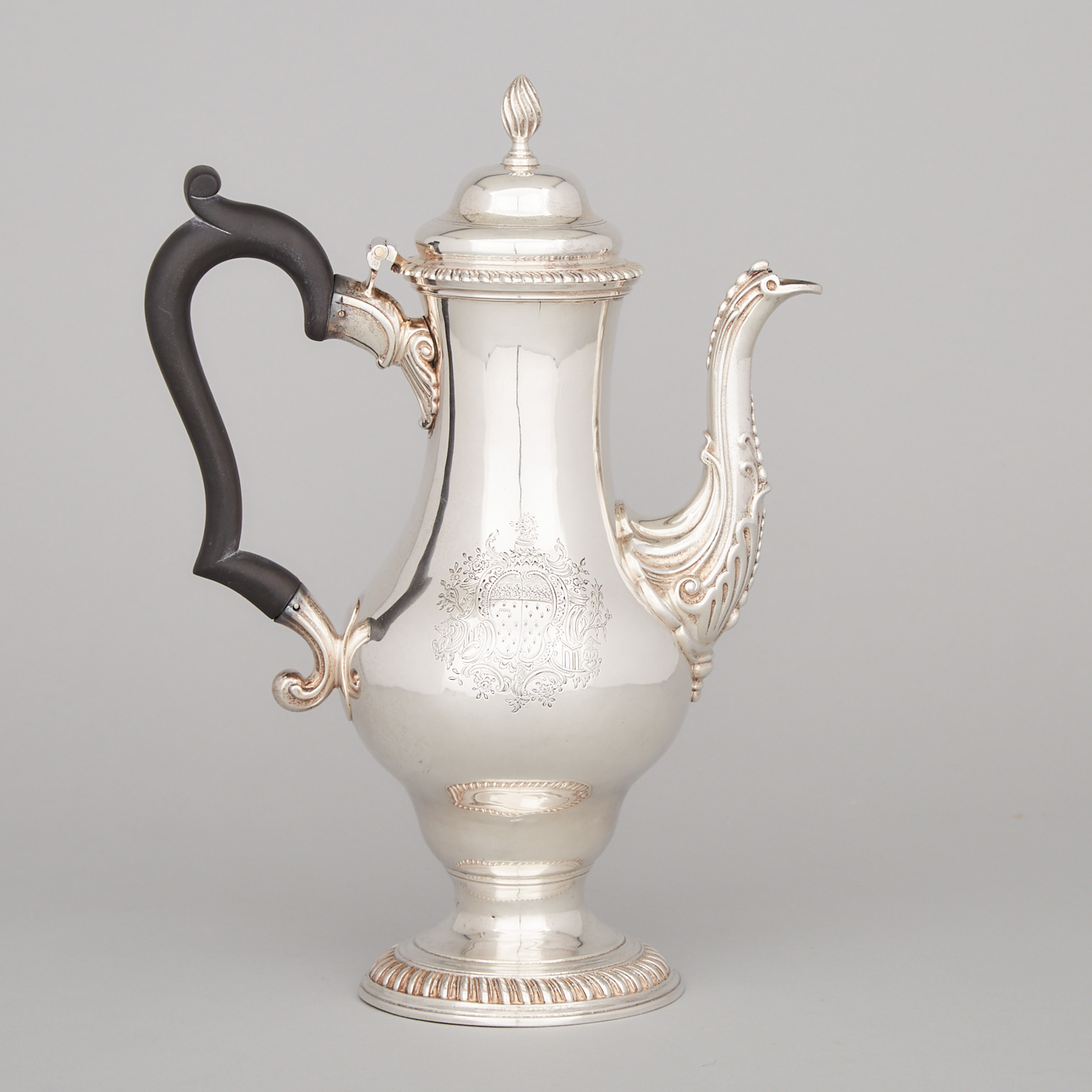 George III Silver Coffee Pot, William Grundy, London, 1772