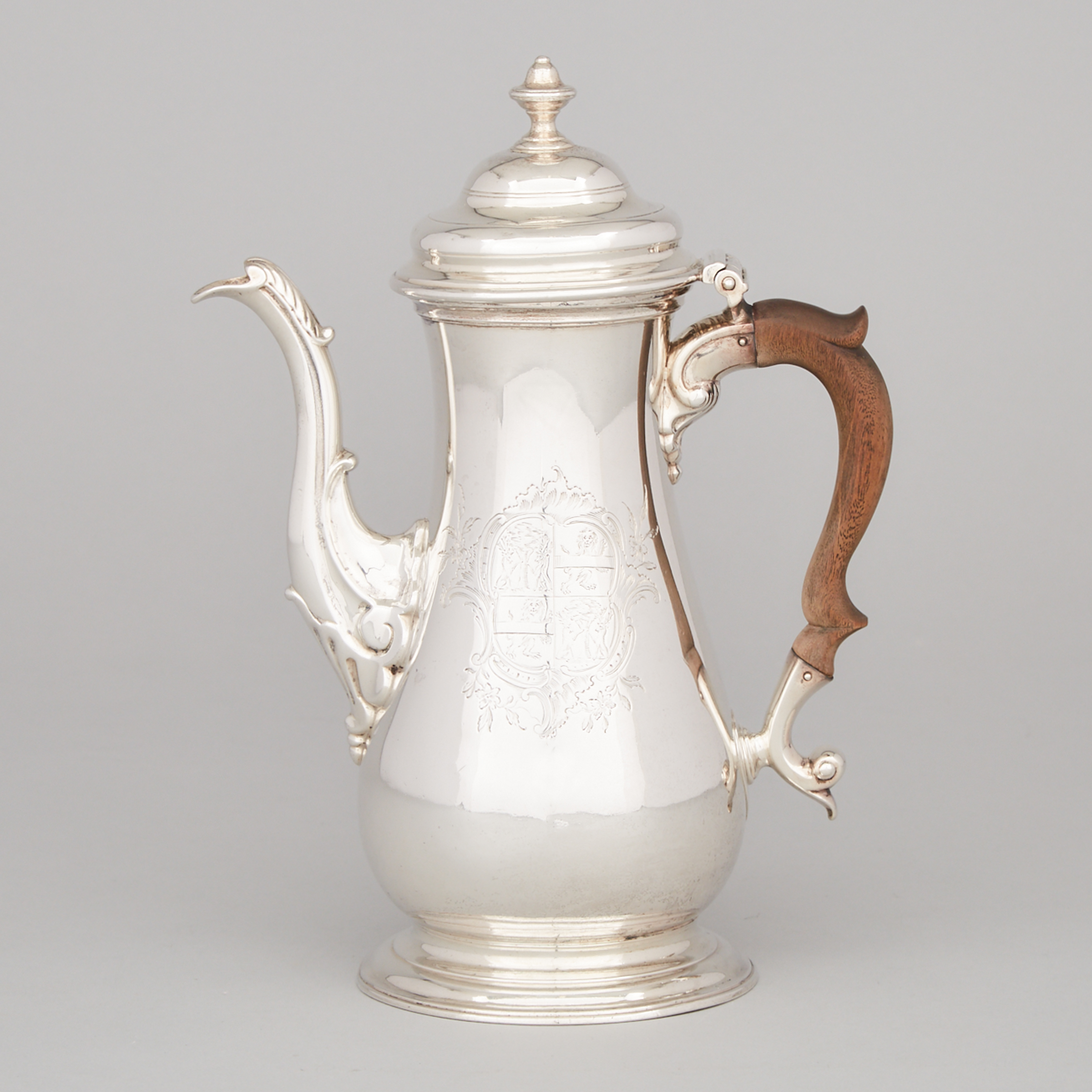 George II Silver Coffee Pot, John Payne, London, 1759