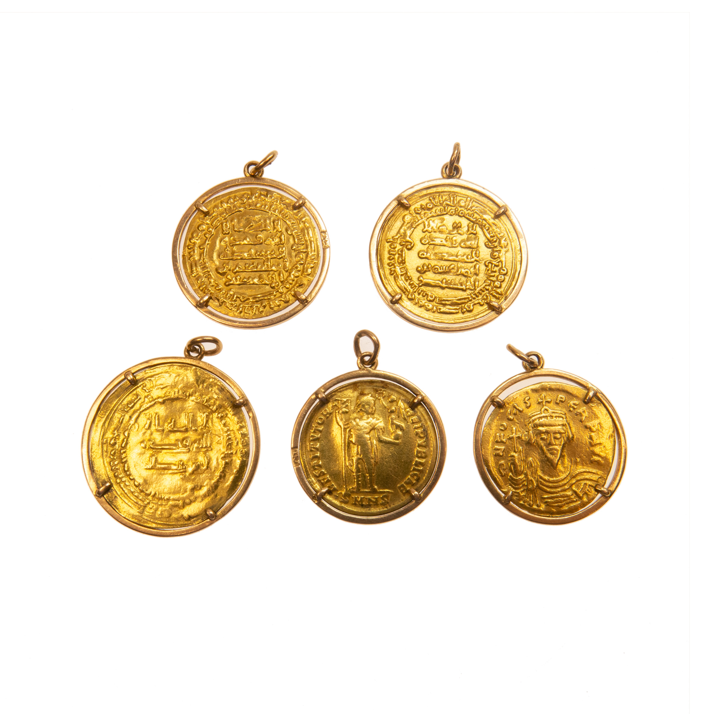 5 Gold Arabic And Ancient Coins