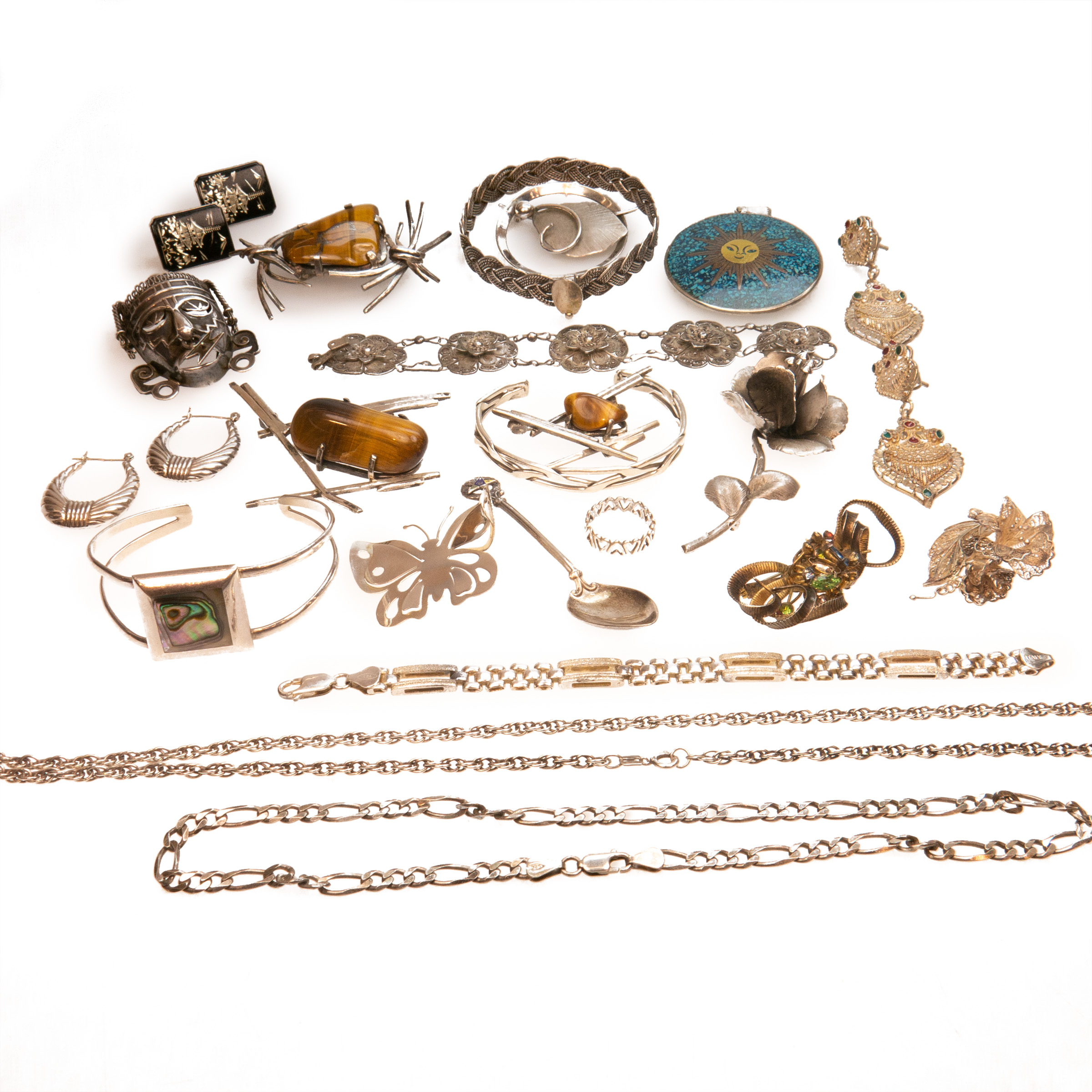 Quantity Of Silver And Silver Plated Jewellery
