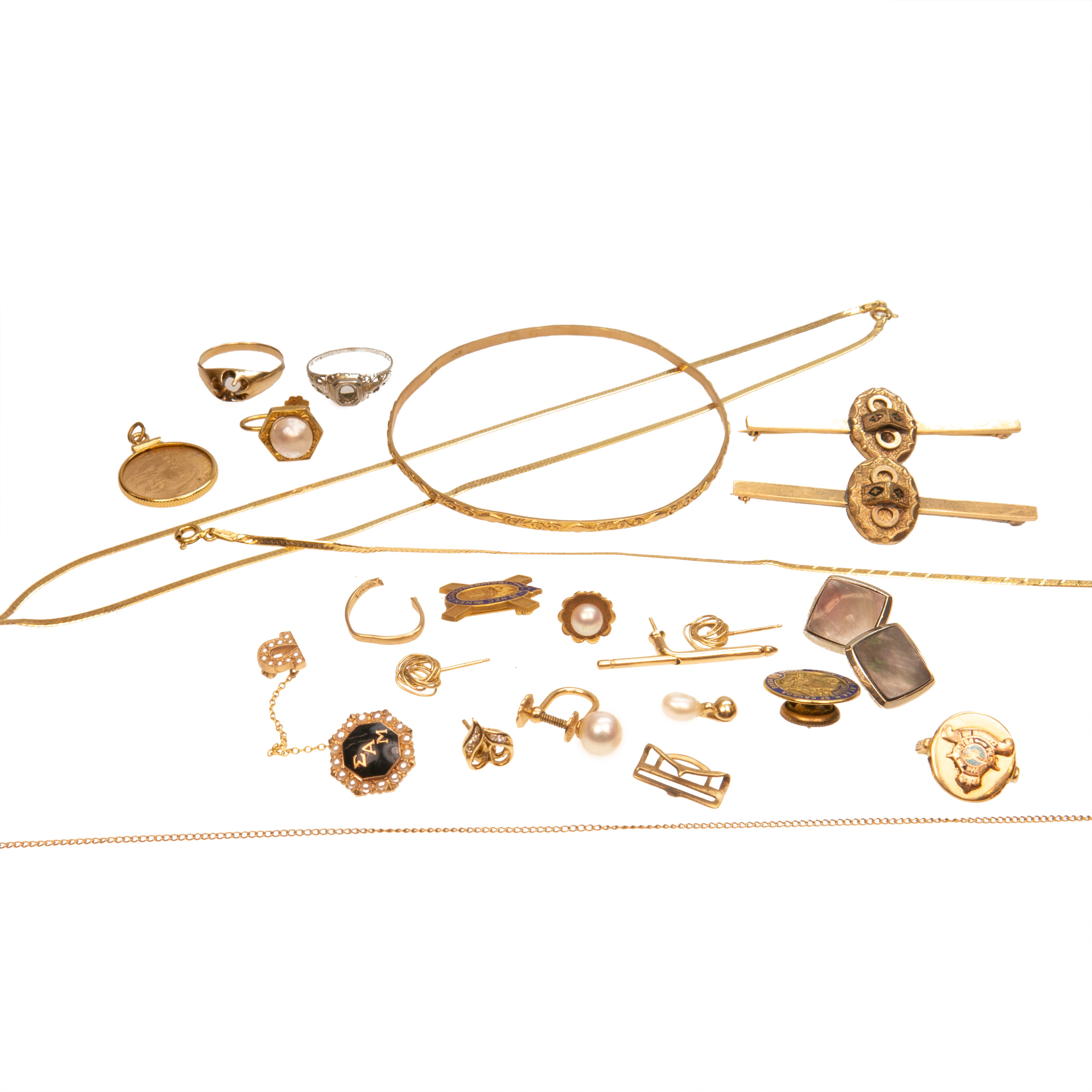 Small Quantity Of Various Gold Jewellery, Etc.