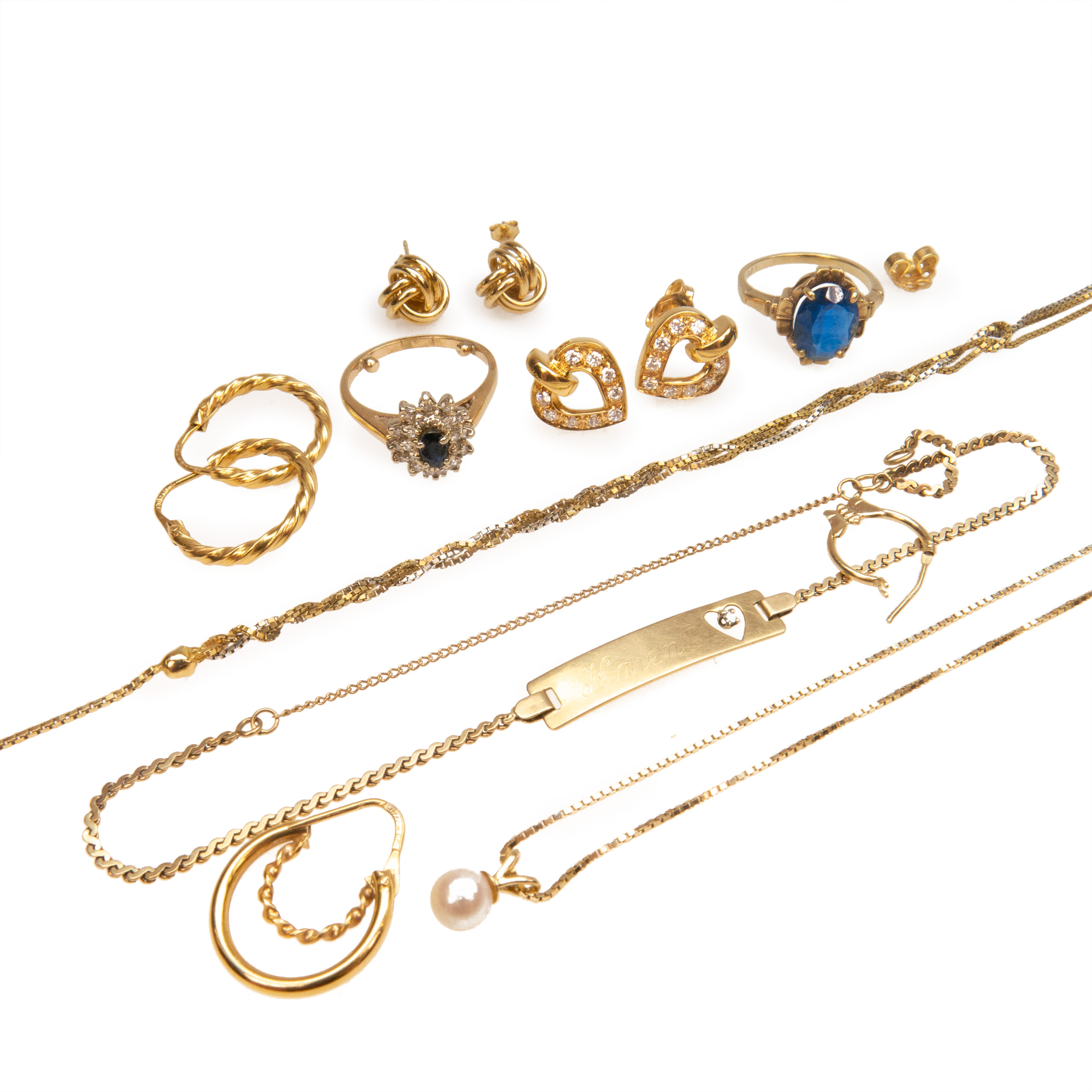 Small Quantity Of Gold, Silver And Gold Filled Jewellery