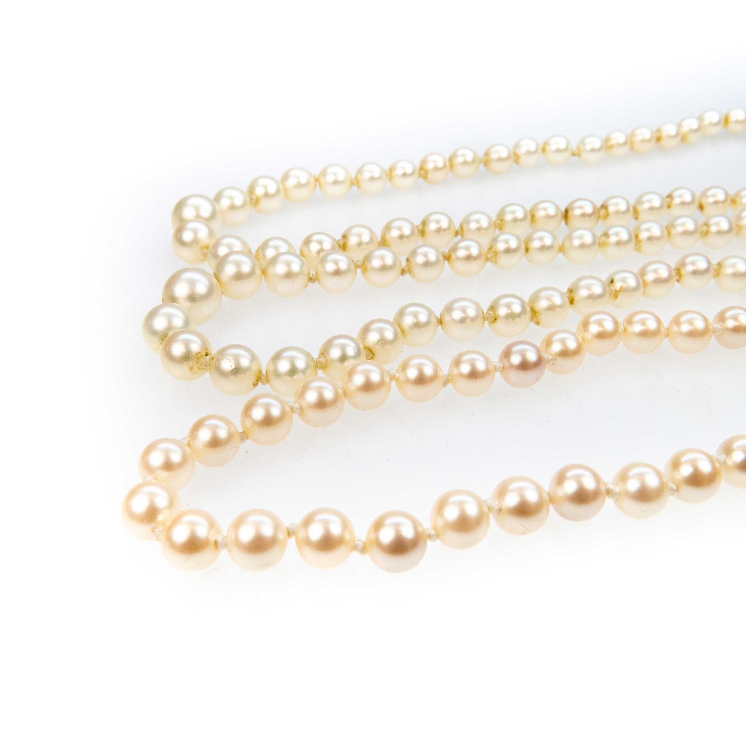 3 Single Strand Cultured Pearl Necklaces