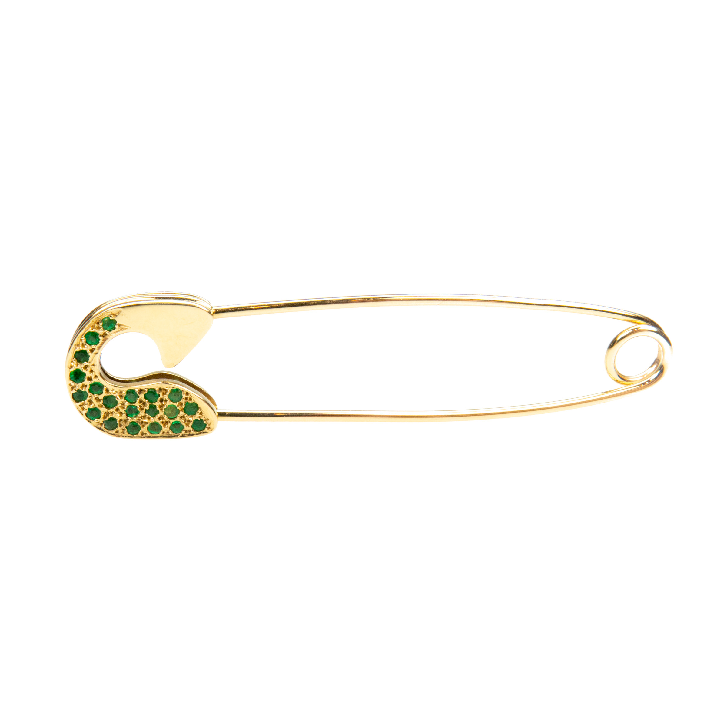 14k Yellow Gold Safety Pin Brooch