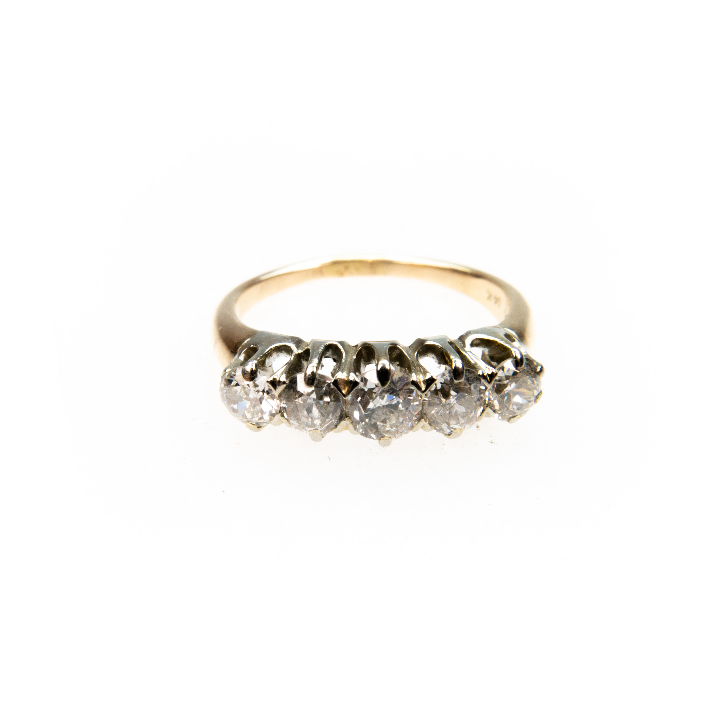 14k And 18k Yellow And White Gold Ring