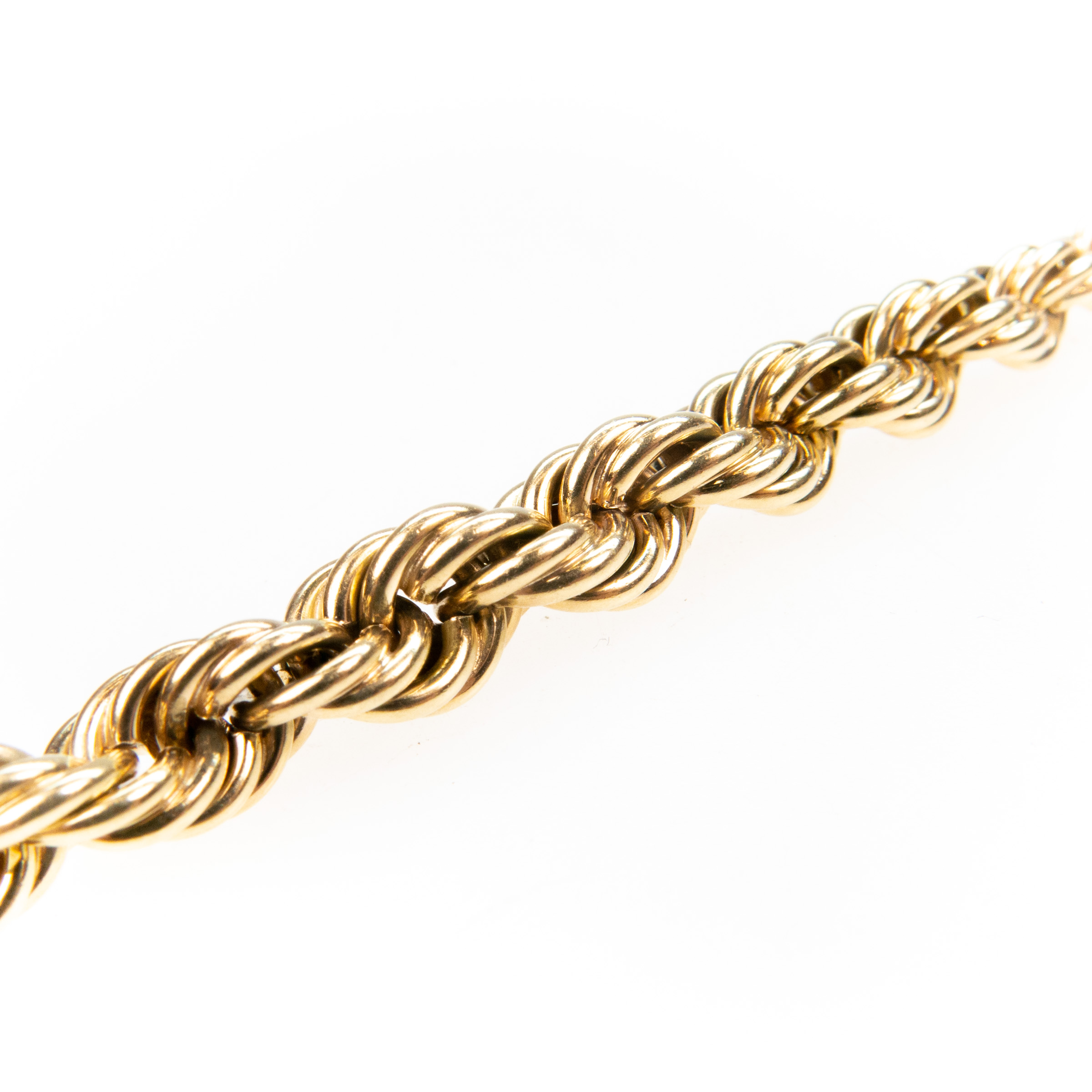 Italian 14k Yellow Gold Graduated Rope Bracelet