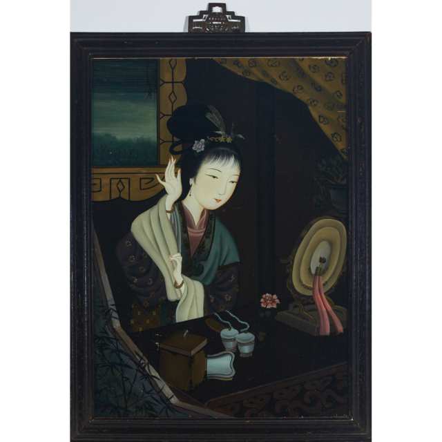 A Chinese Reverse Glass Painting