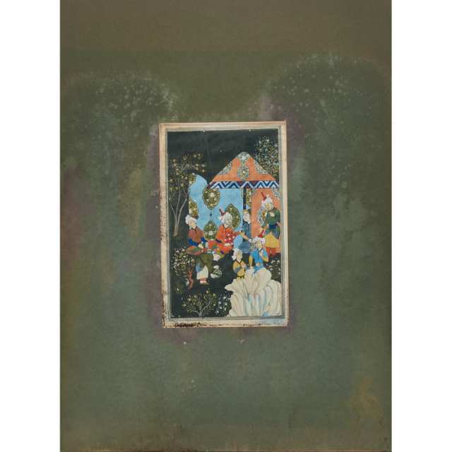 Persian School and Rajasthan School, Two Paintings