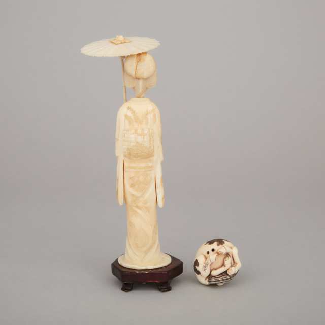 Two Japanese Ivory Carvings, Early 20th Century
