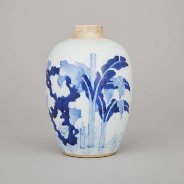 A Blue and White Kangxi-Style 'Qilin' Jar