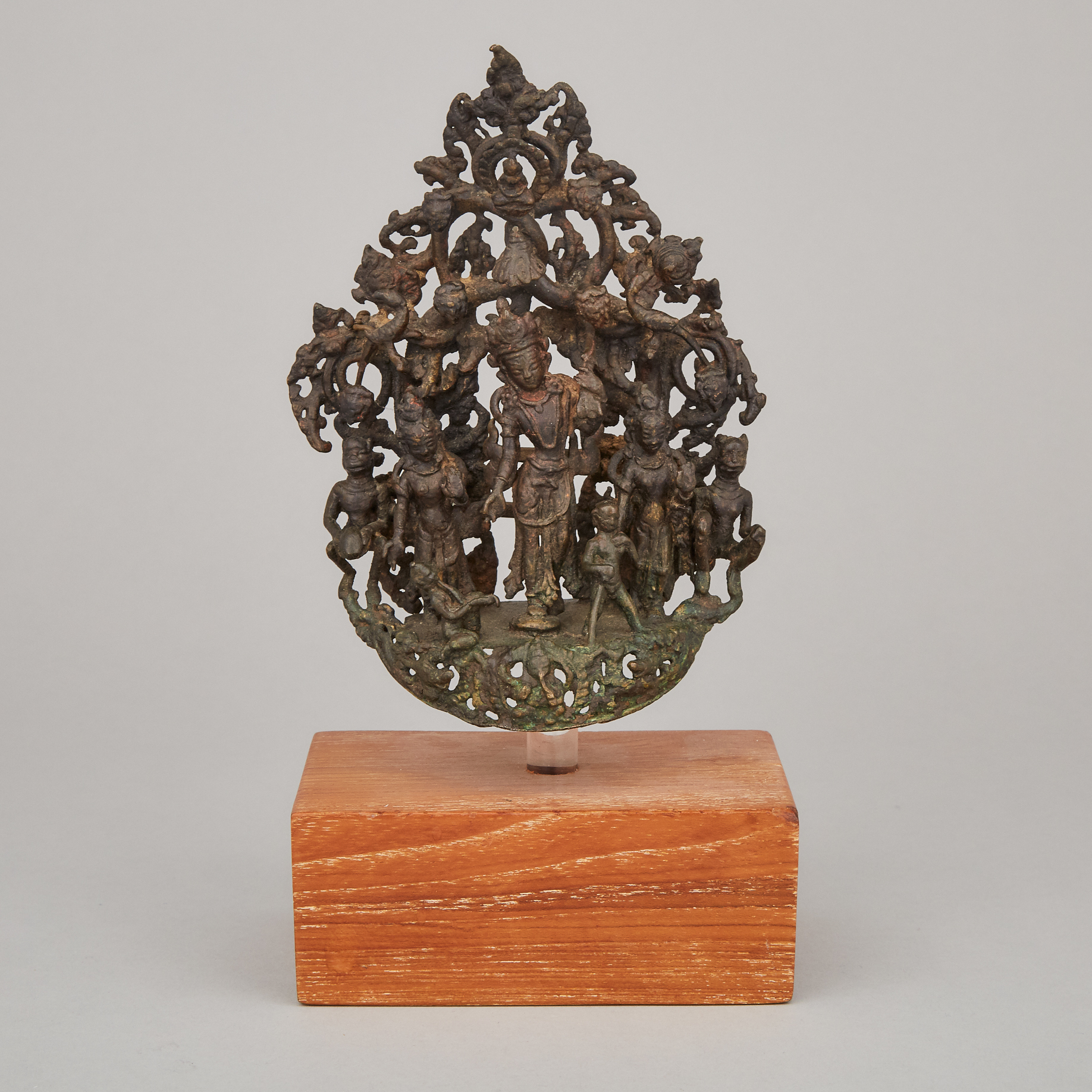 A Bronze Openwork Avalokitesvara Altar Group, Nepal, 17th/18th Century