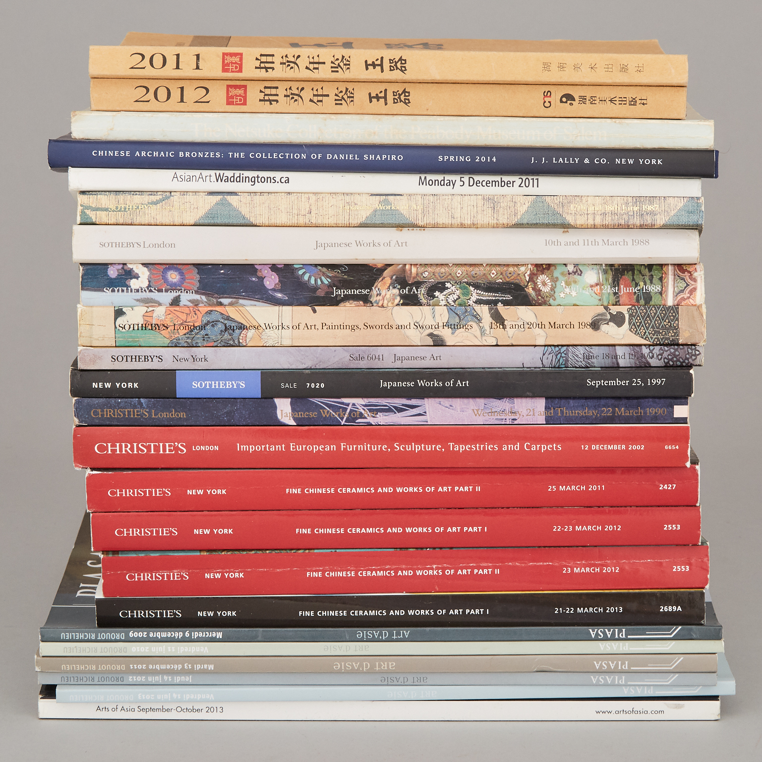 A Group of Twenty-Three Asian Art Catalogues and Reference Books