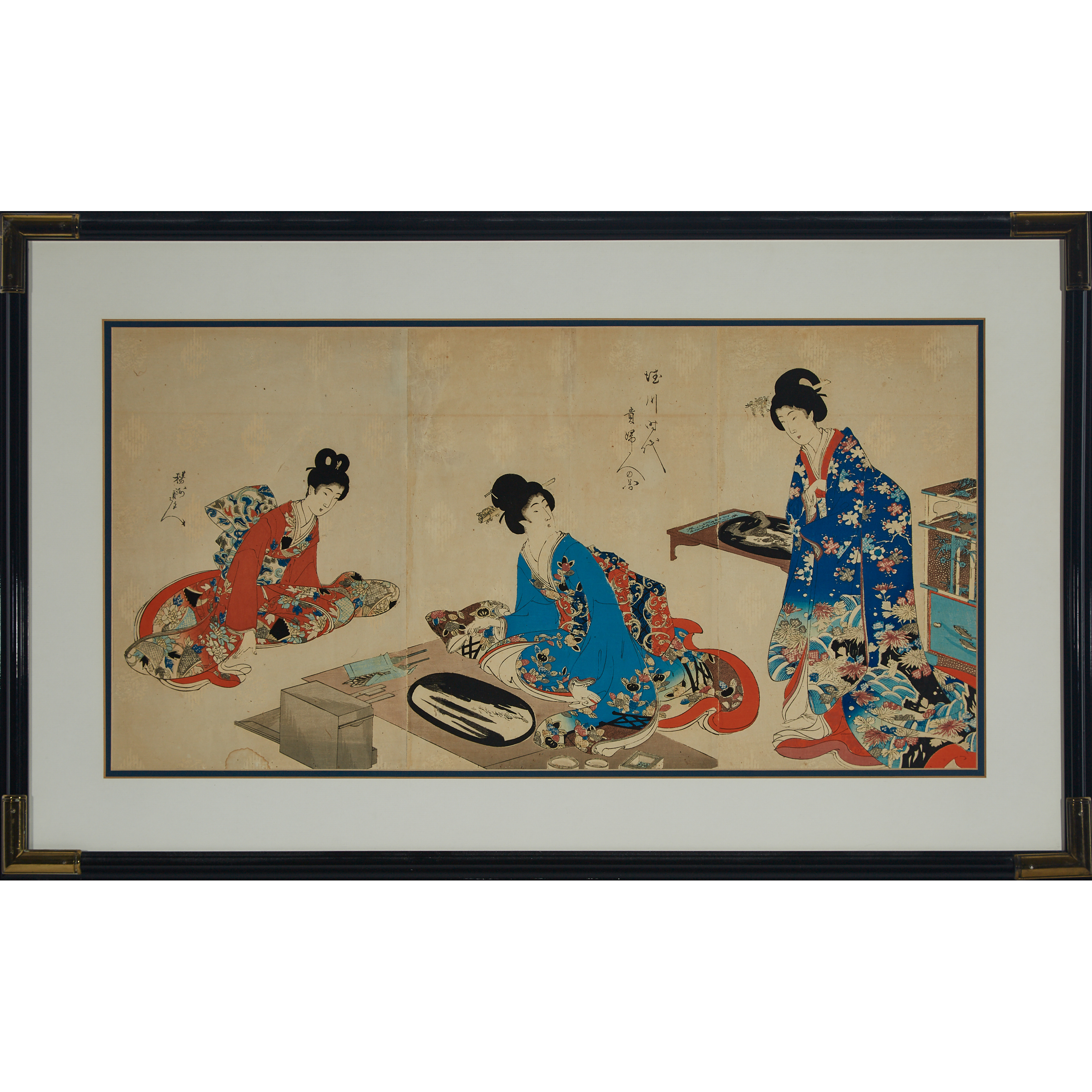 Toyohara (Yoshu) Chikanobu (1838-1912), Creating Bonseki, Circa 1897