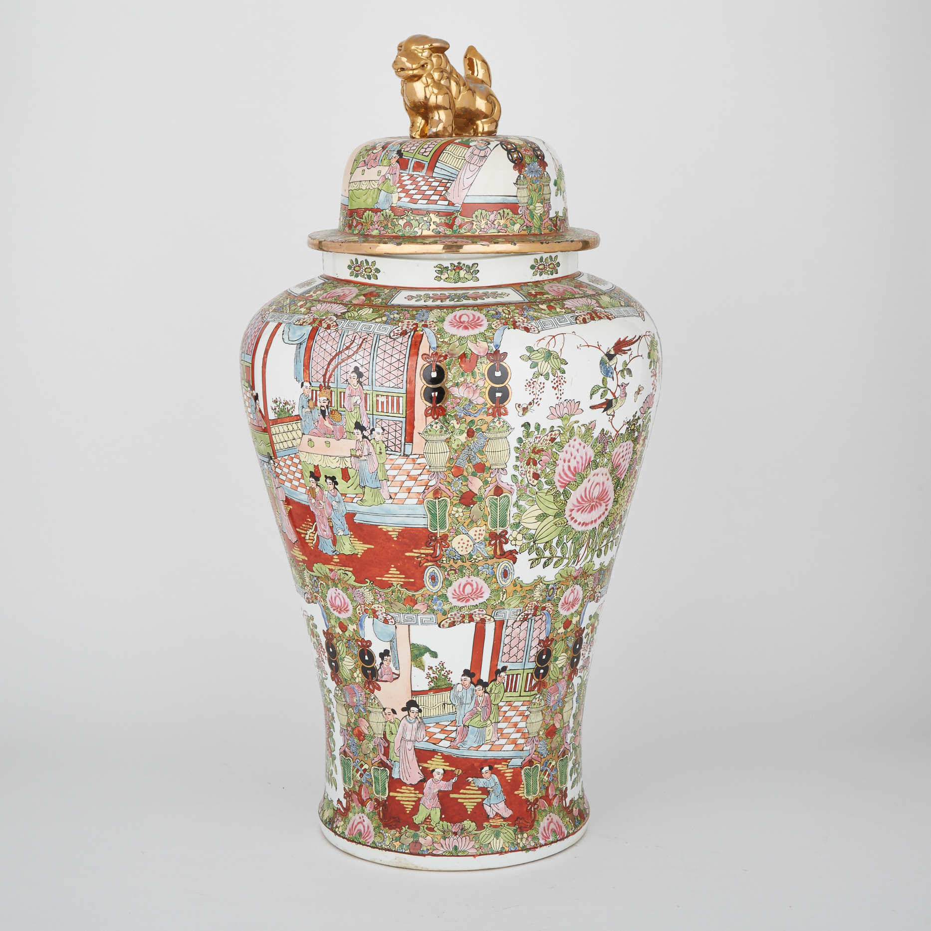 A Massive Covered Baluster Vase, 20th Century