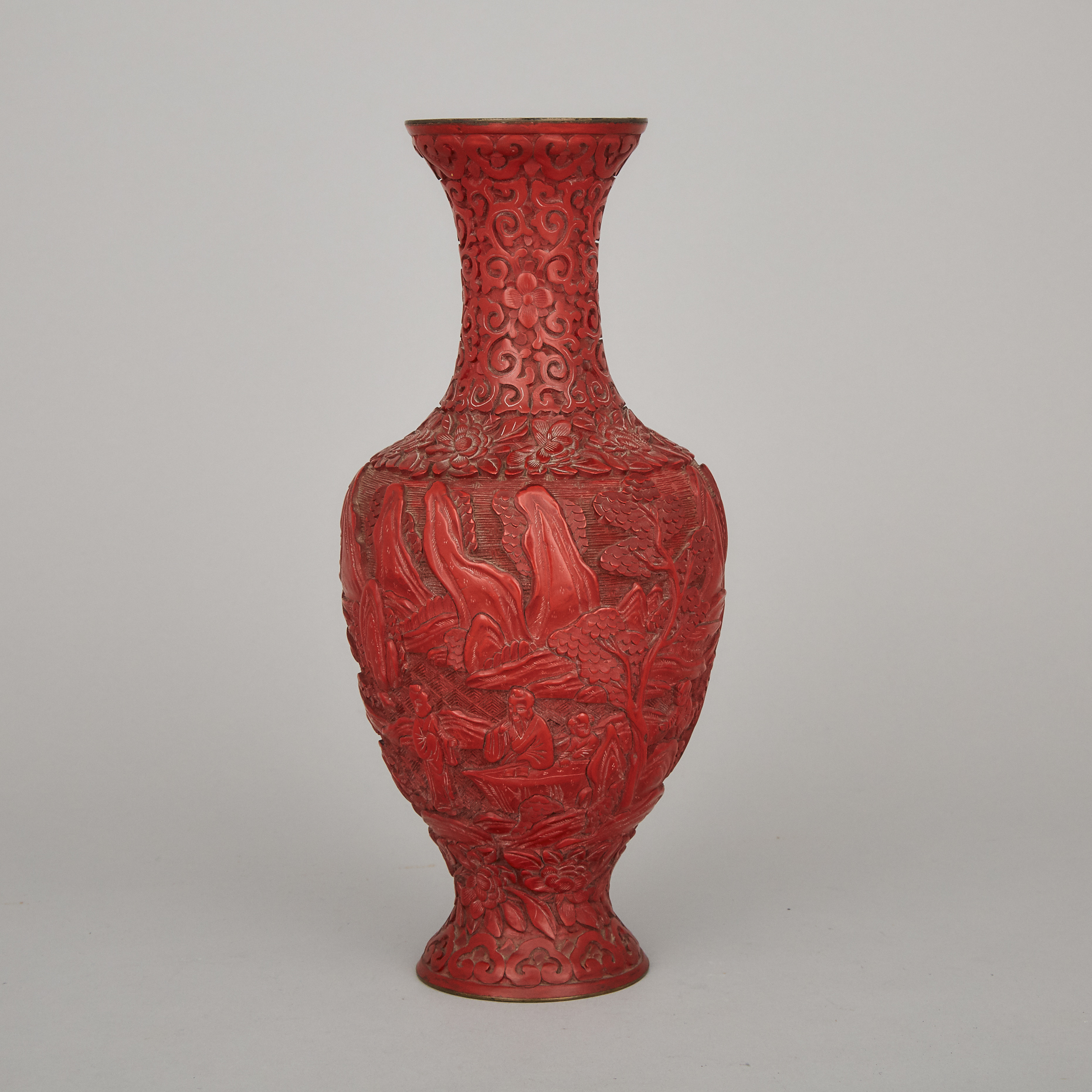 A Chinese Cinnabar Lacquer Vase