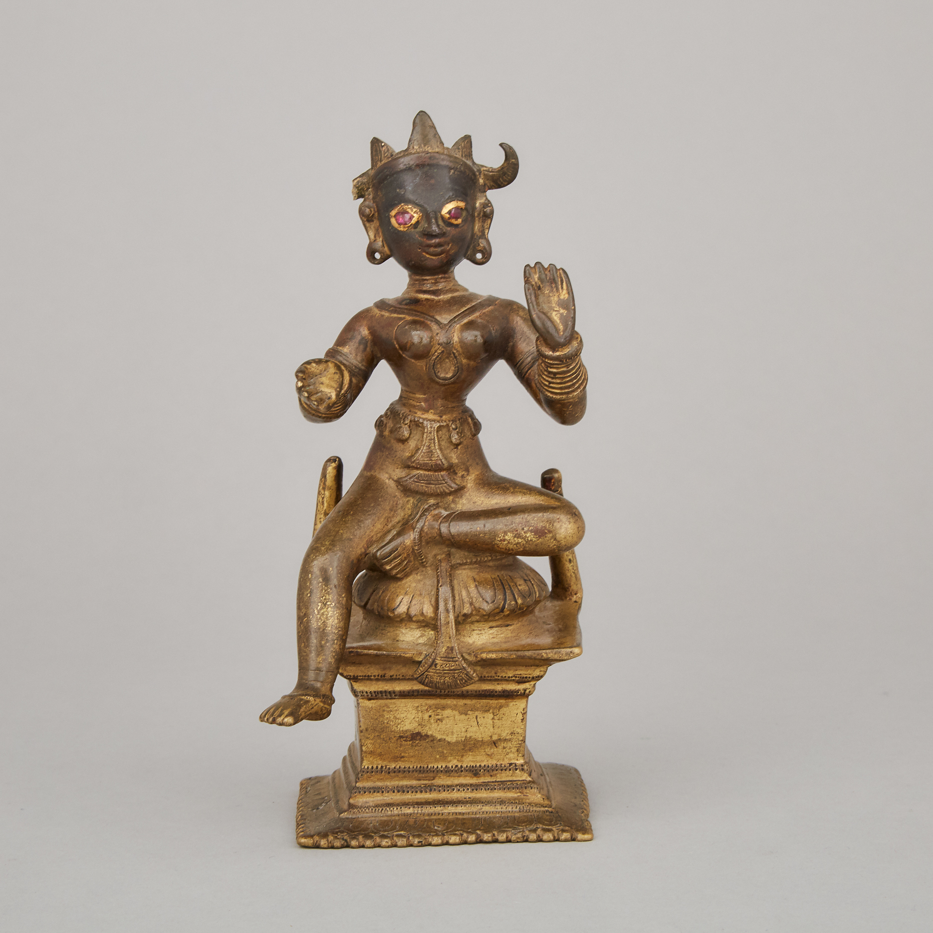 A Gilt Bronze Figure of Kali, India, 17th Century