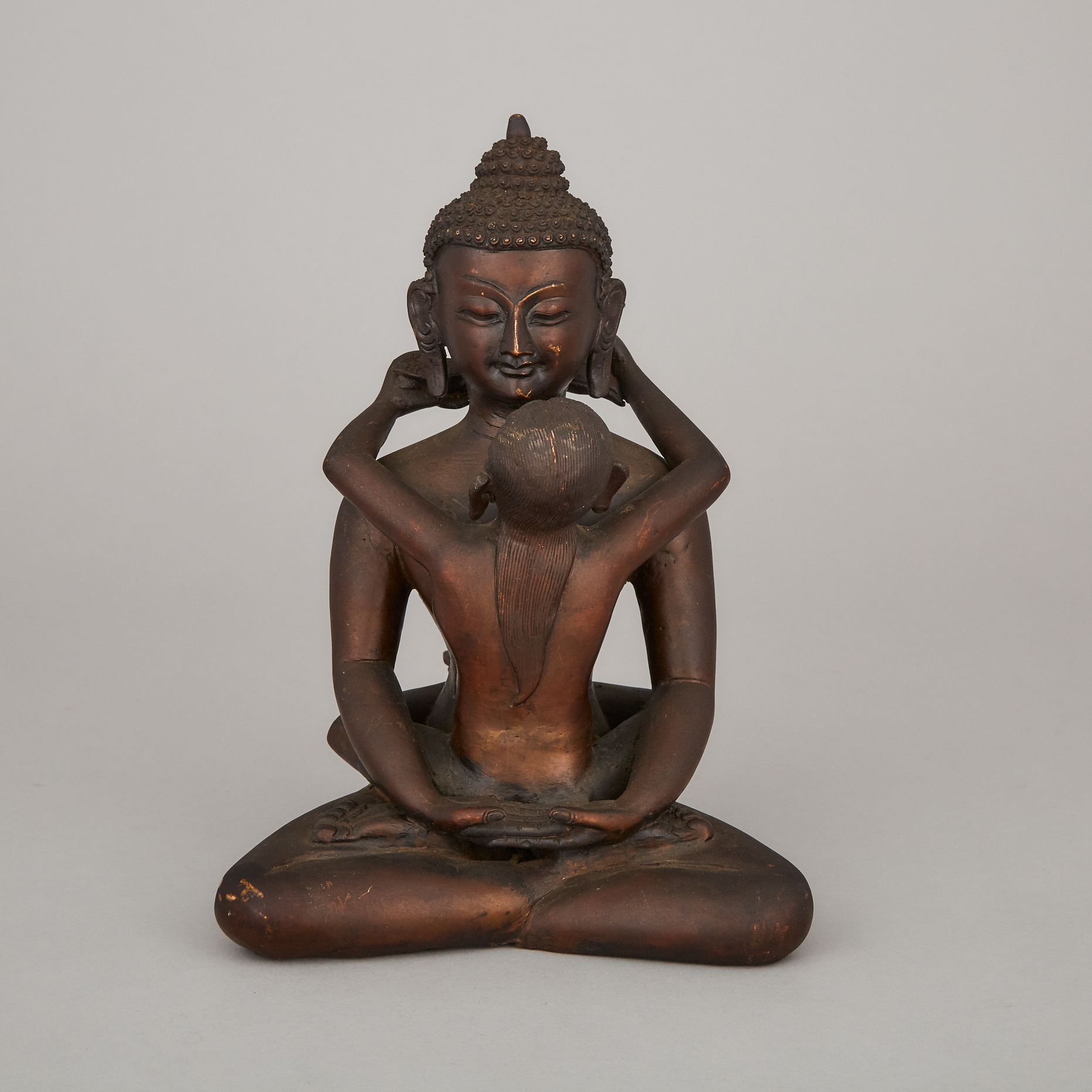 A Bronze Yab-Yum Buddha Figure, Nepal, Early 20th Century