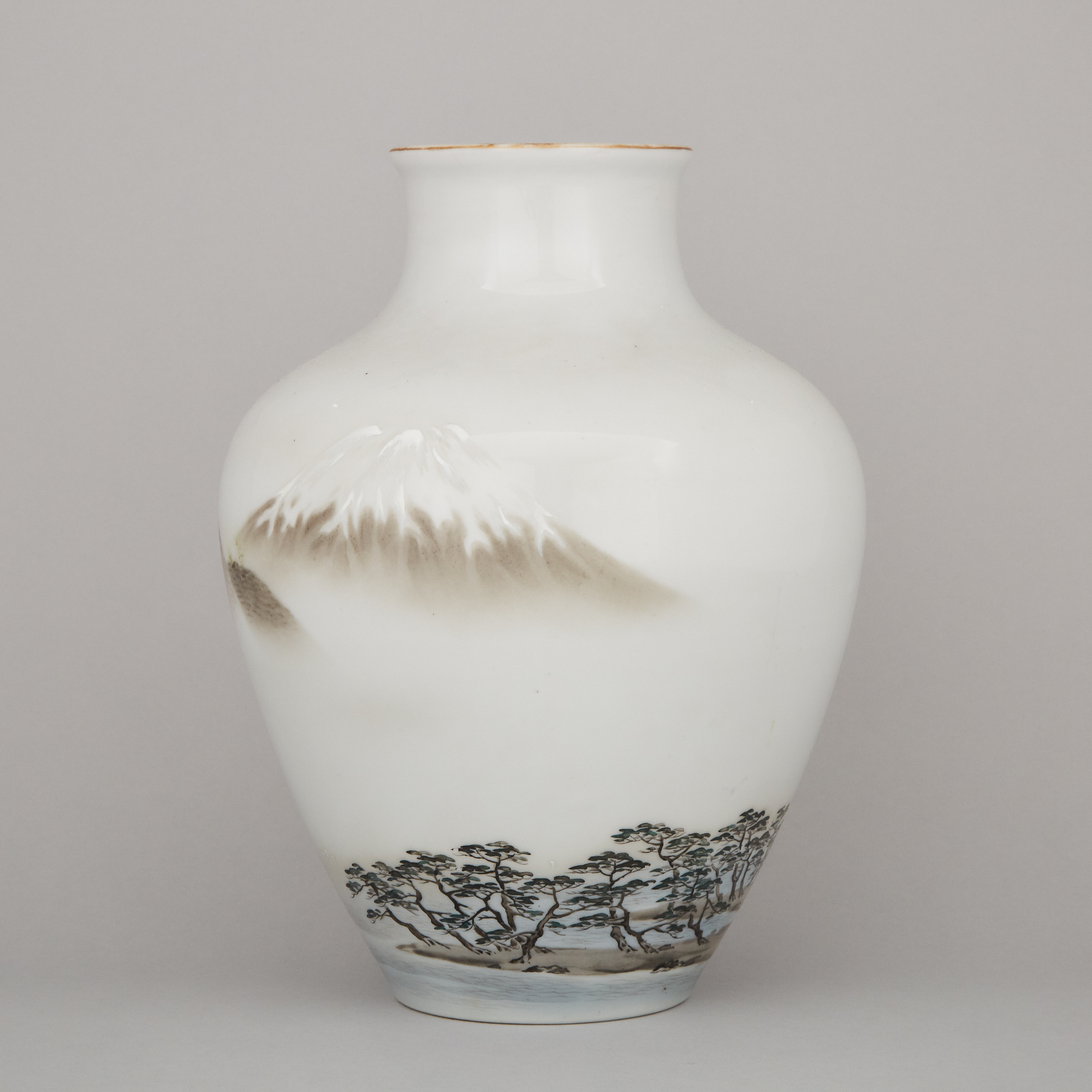 A Japanese Porcelain 'Landscape' Vase, Early 20th Century