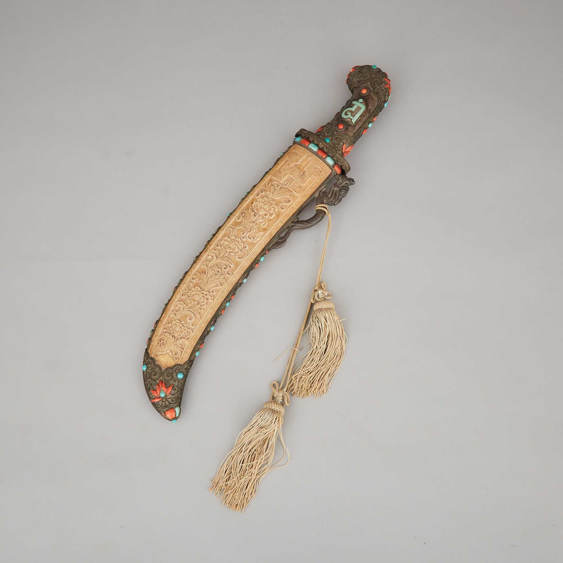 A Tibetan Bone Inlaid Dagger