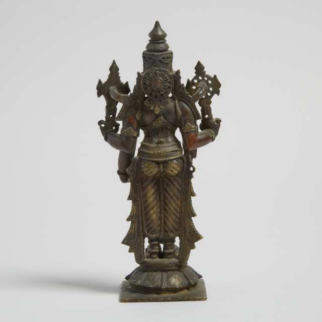 A Bronze Standing Figure of Vishnu, India