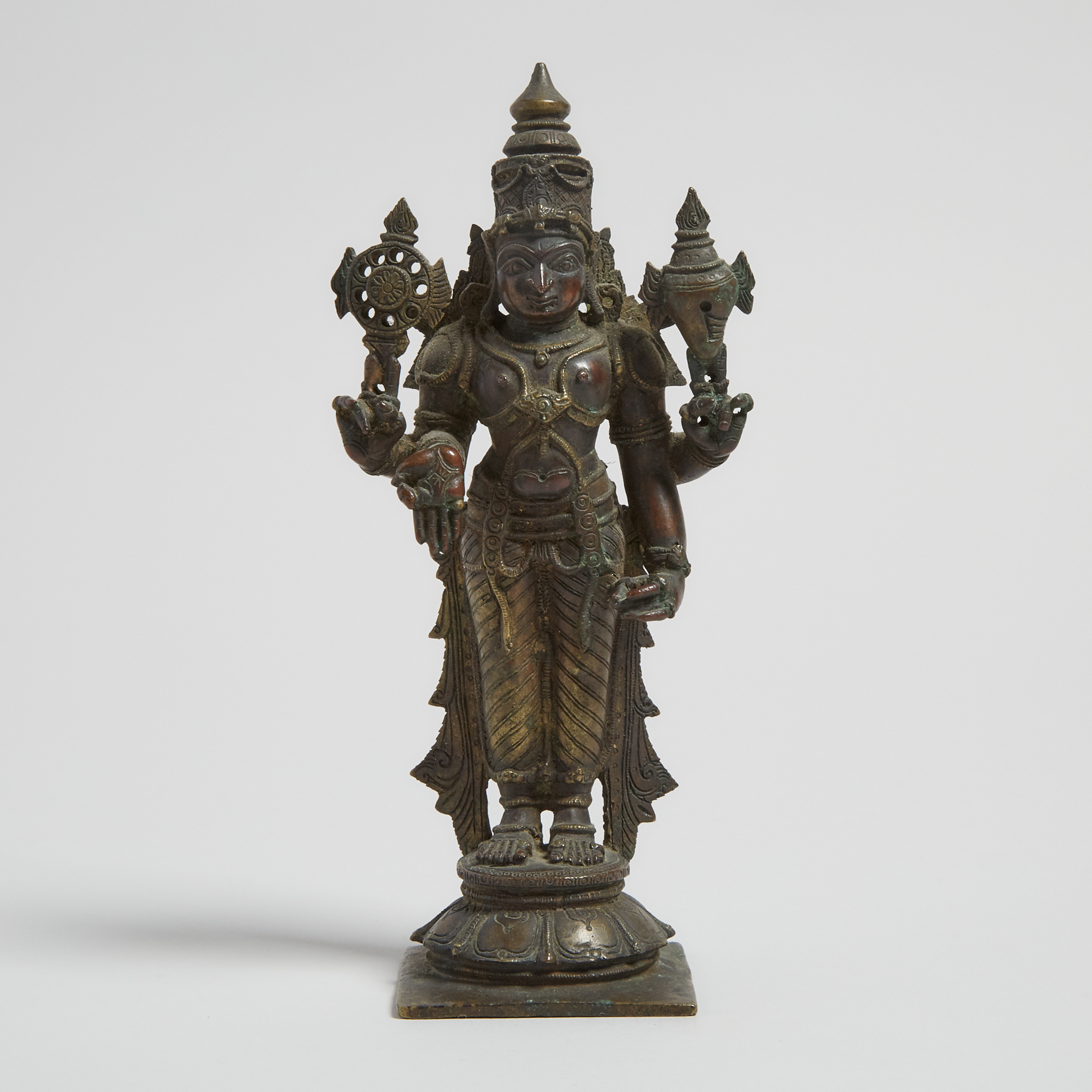 A Bronze Standing Figure of Vishnu, India