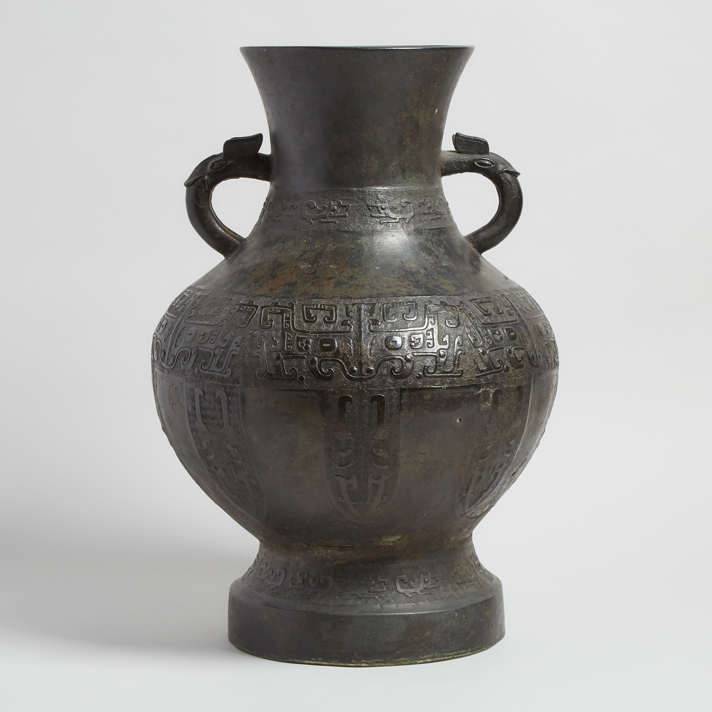 An Archaistic Bronze 'Hu' Vessel, Qing Dynasty