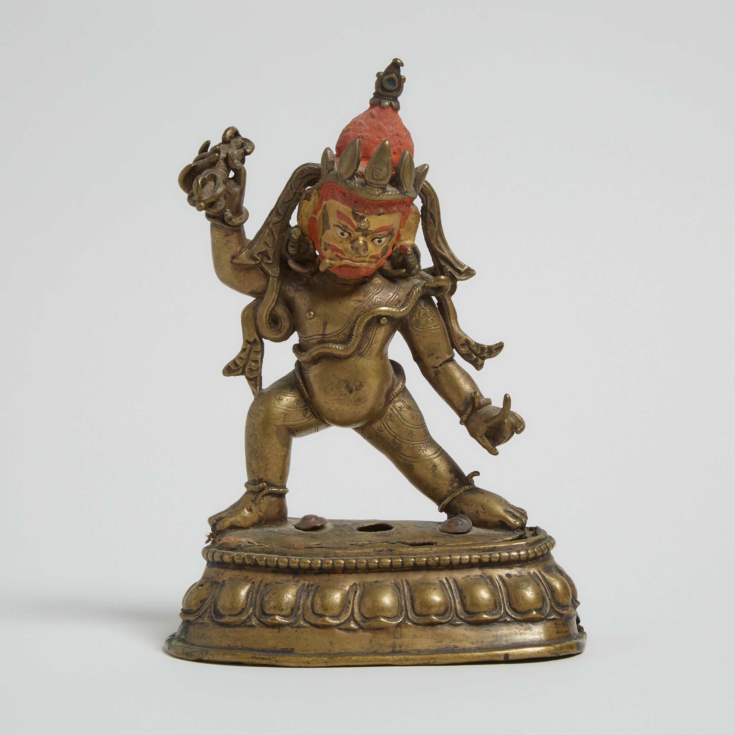 A Gilt Bronze Figure of Vajrapani, Nepal