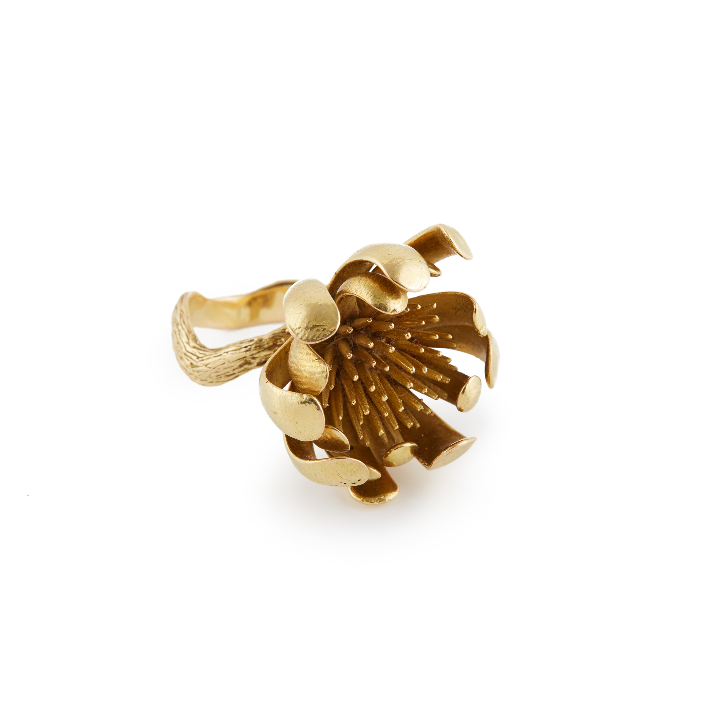 Unusual 18k Yellow Gold Sculpted Ring