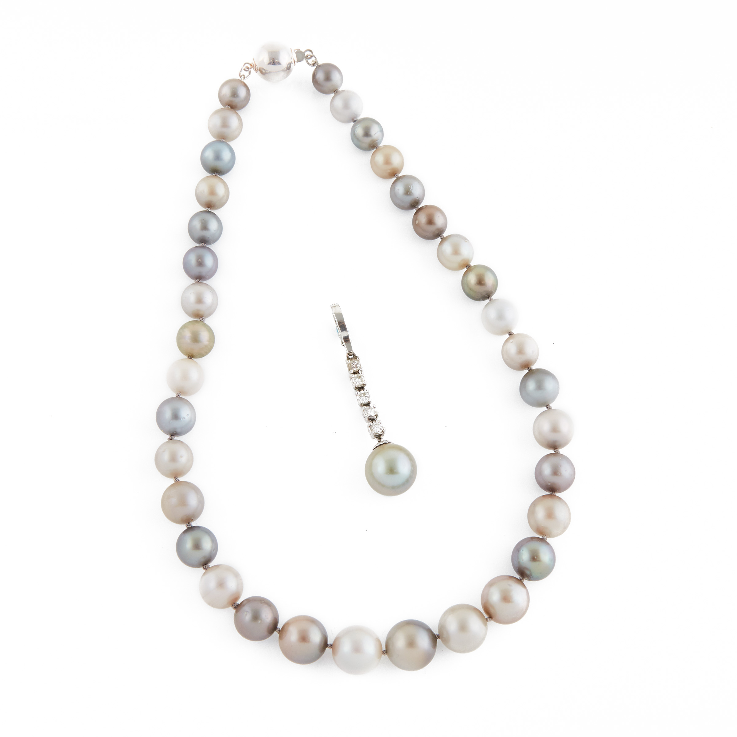 Single Graduated Strand Of Multi-Colour South Sea Pearls