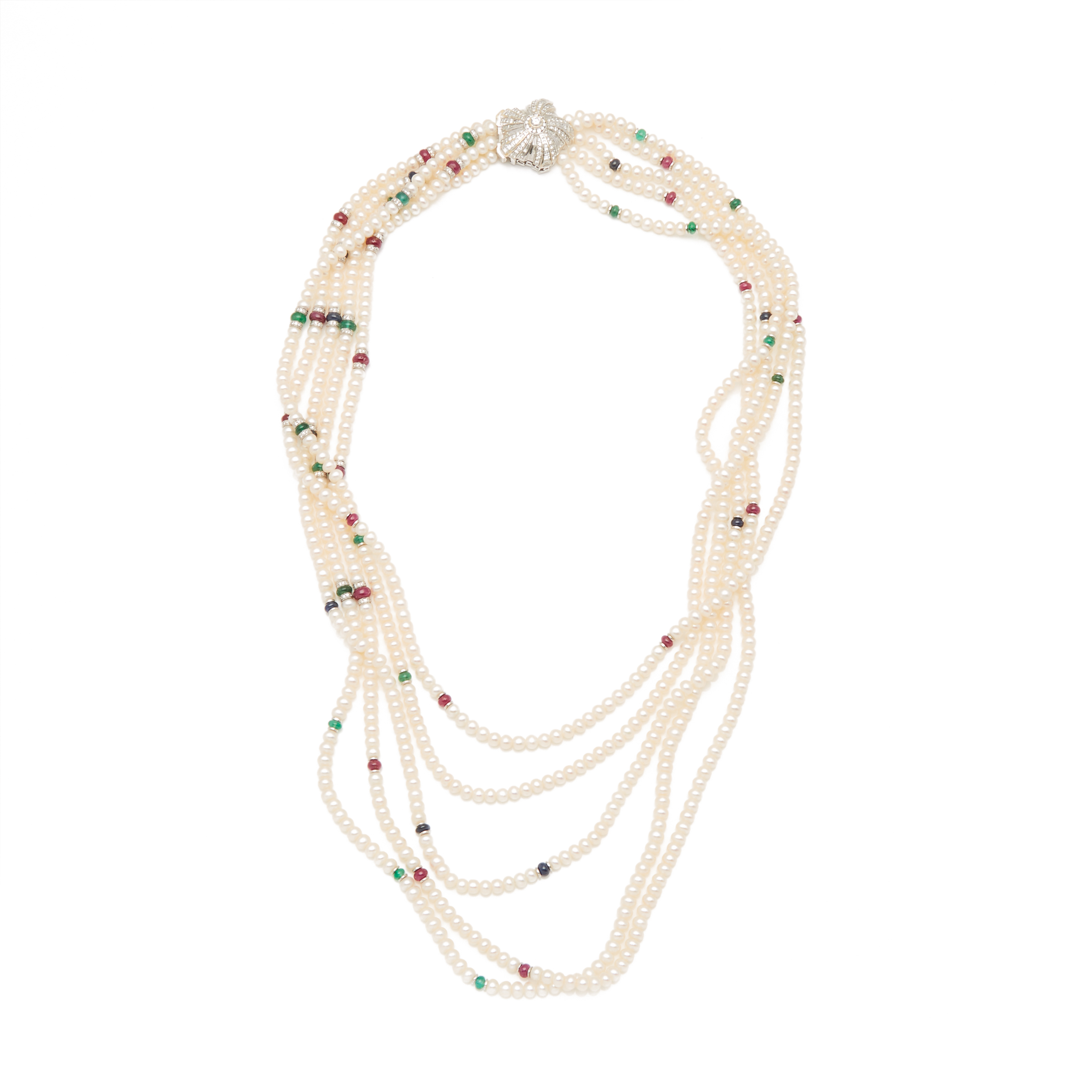 Five Strand Freshwater Pearl Necklace