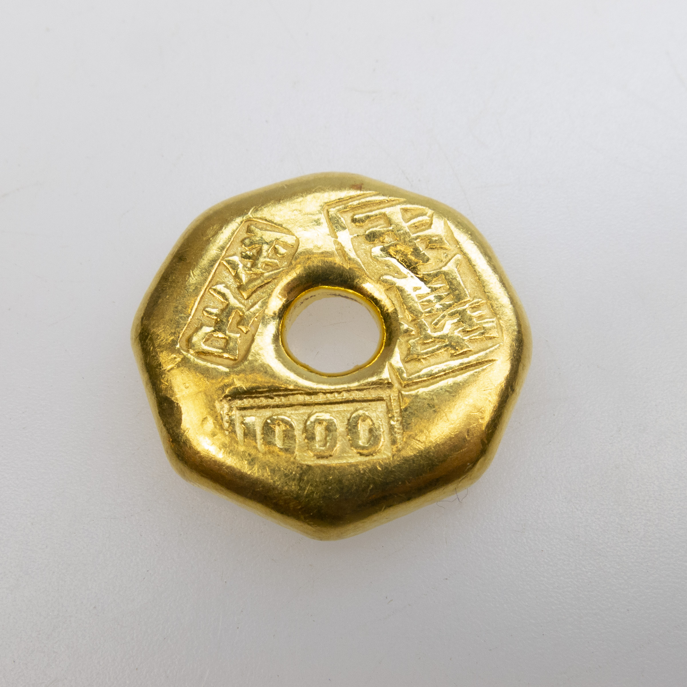 Chinese 1000 Grade Gold Tael Ingot