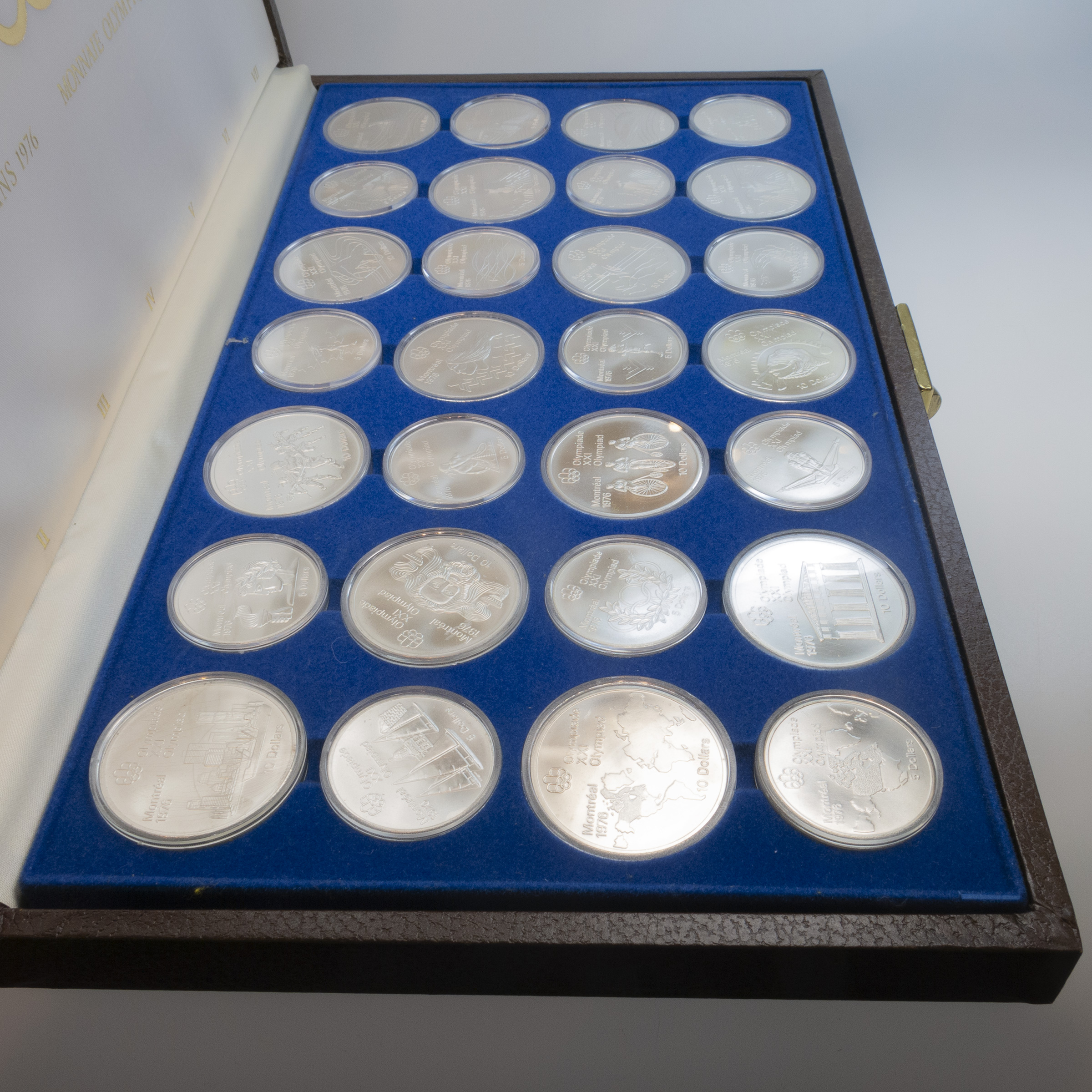 Set Of 28 Montreal Olympic Silver Coins