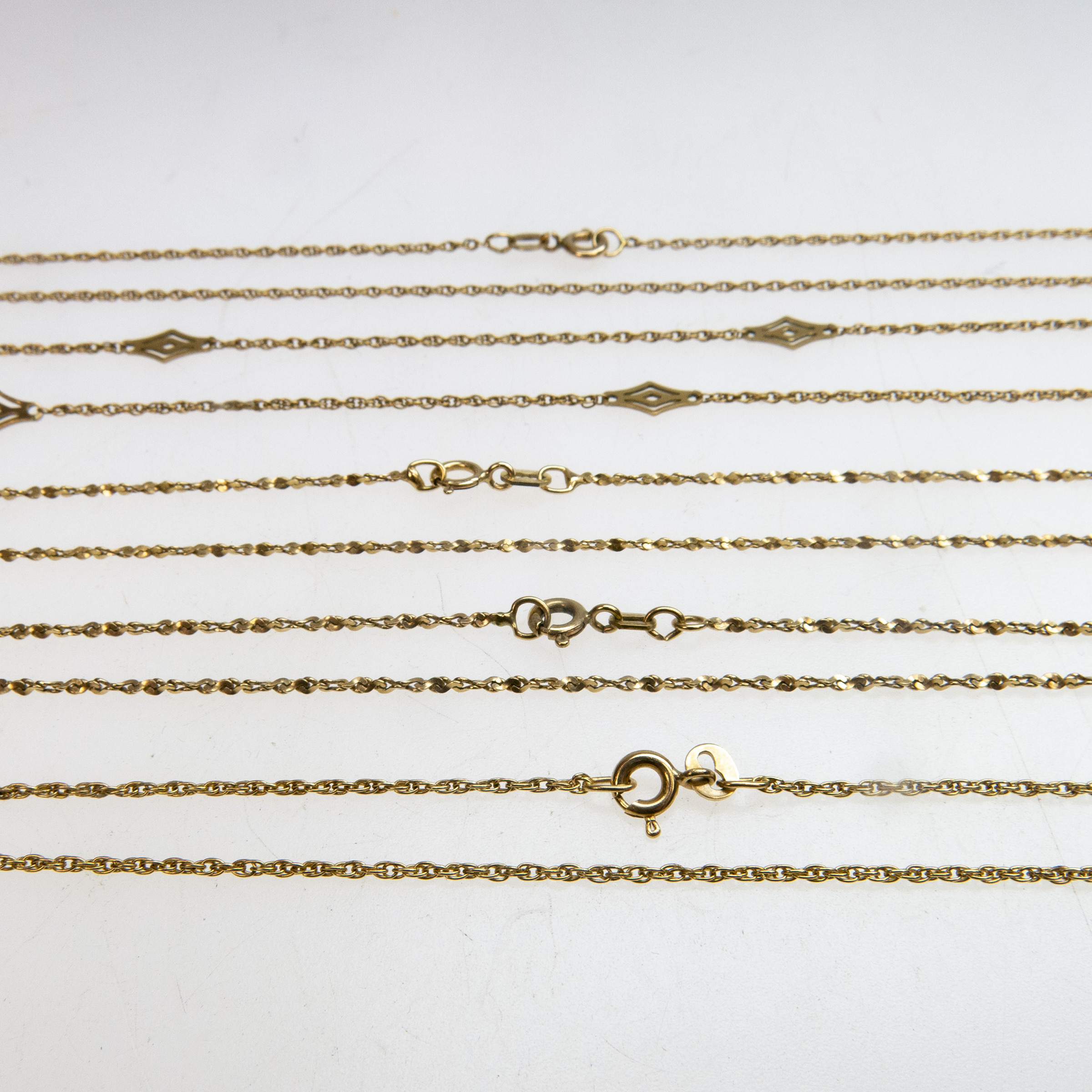 5 x 10k Yellow Gold Chains