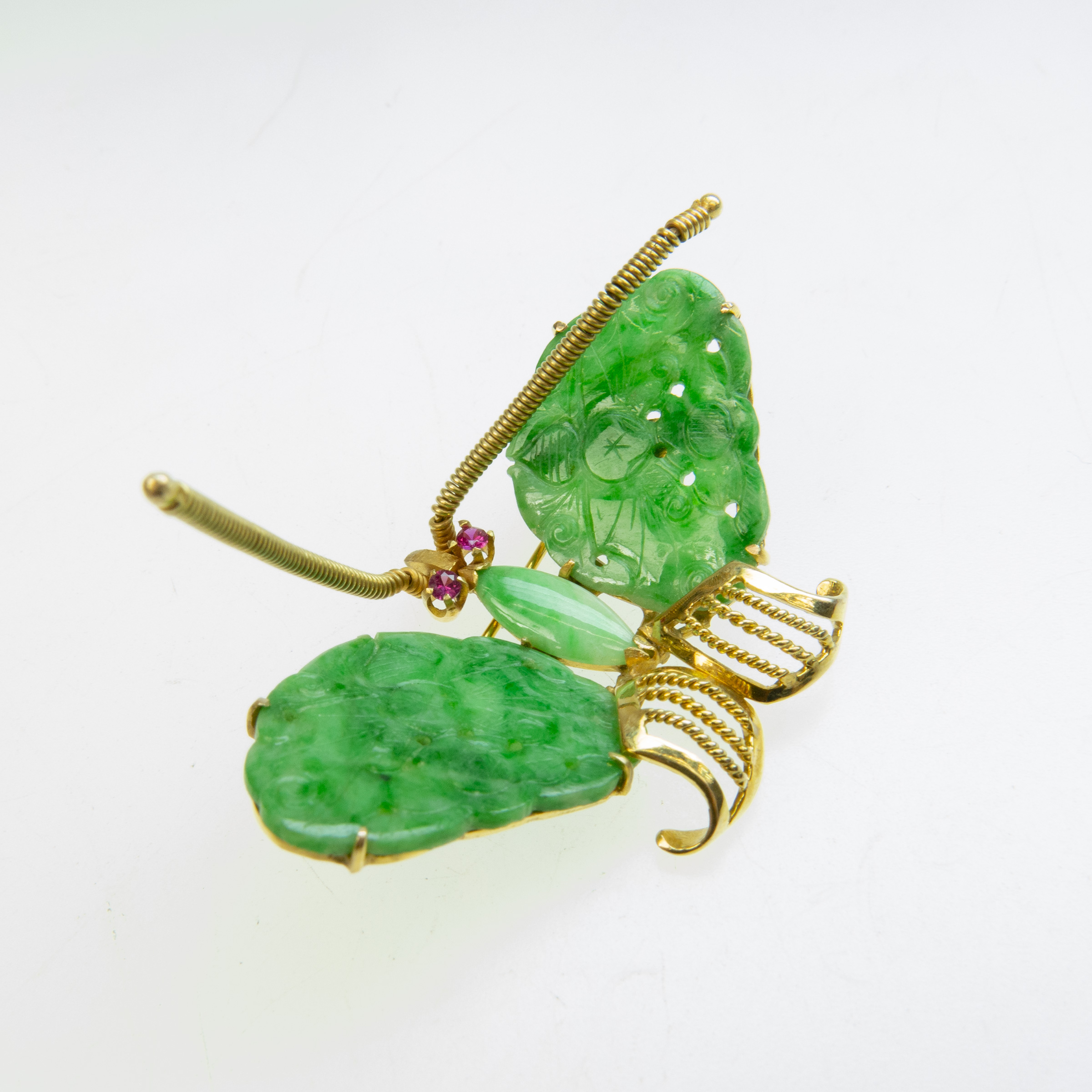 14k Yellow Gold Butterfly Pin