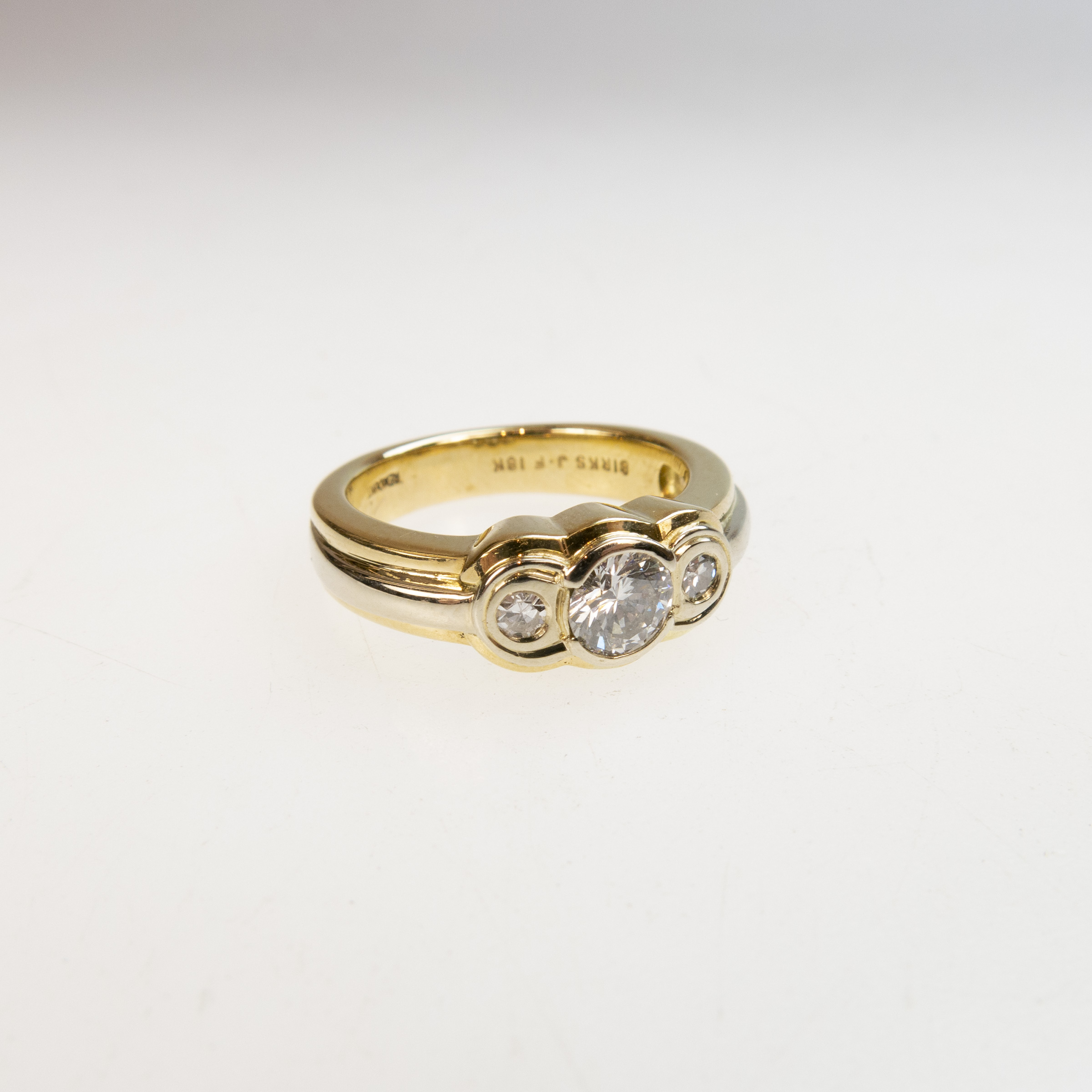 Birks 18k Yellow and White Gold Ring