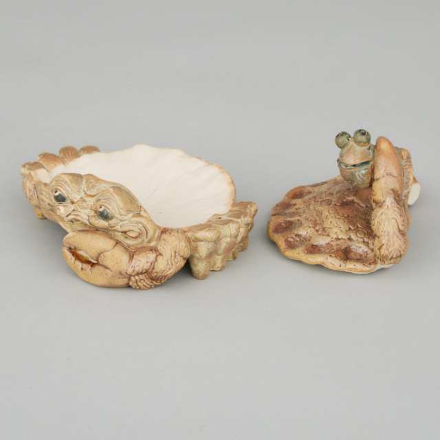 Cobridge Stoneware Grotesque Crab Covered Dish, c.2000