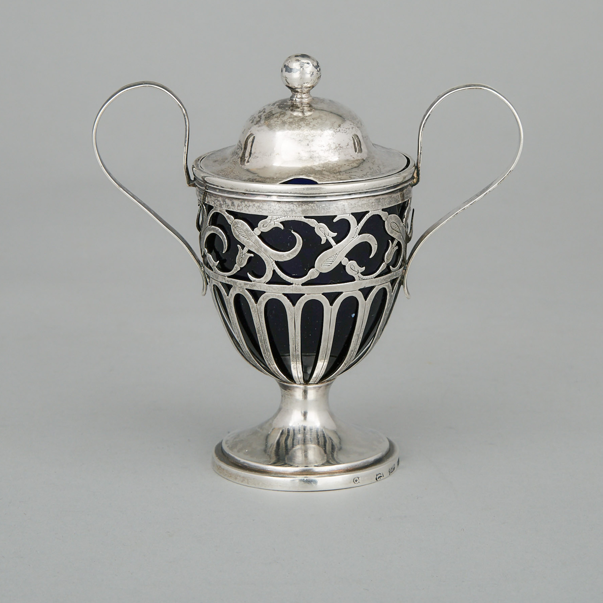Dutch Silver Pierced Mustard Pot, late 18th century